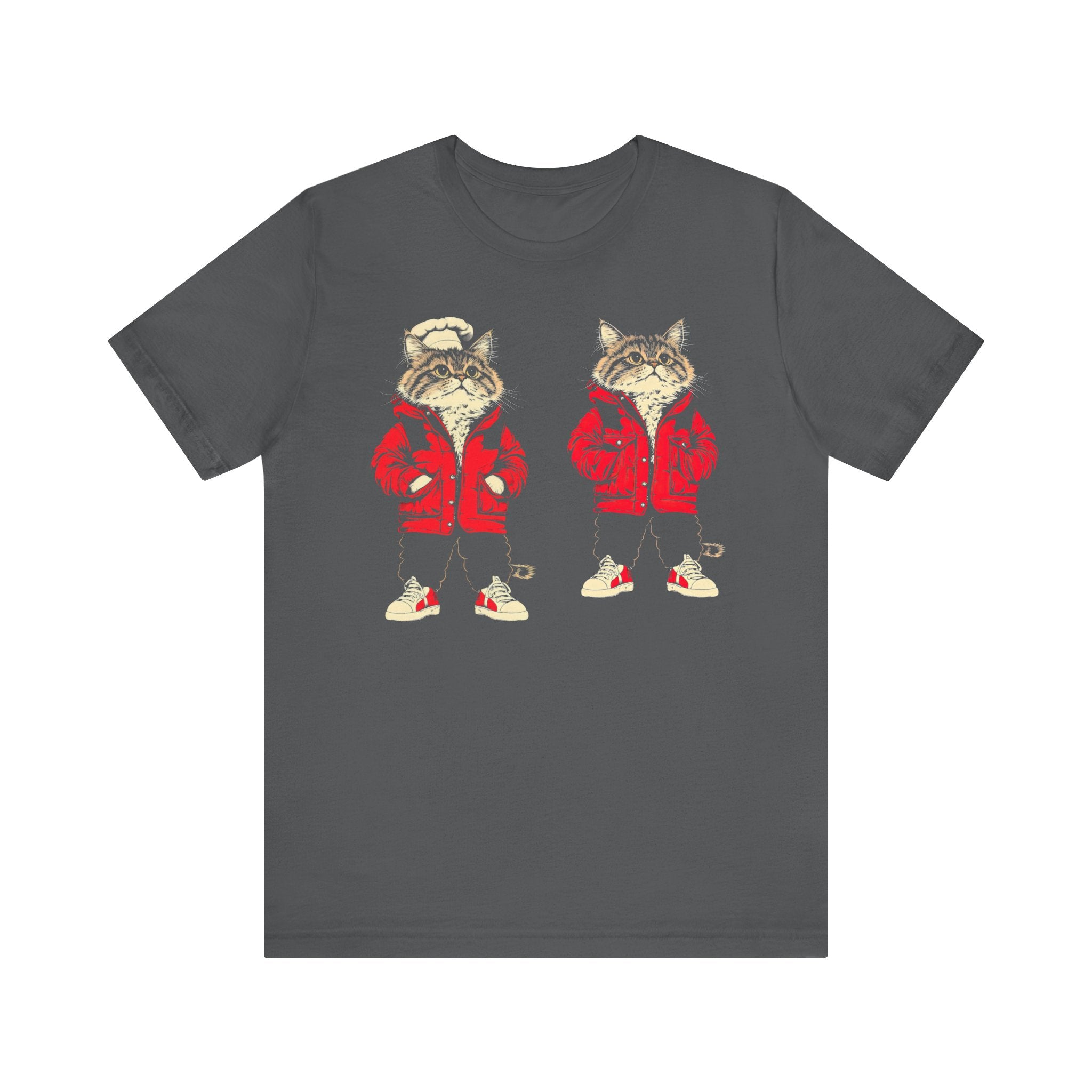 Twin Cool Cats in Red Jackets Graphic Tee