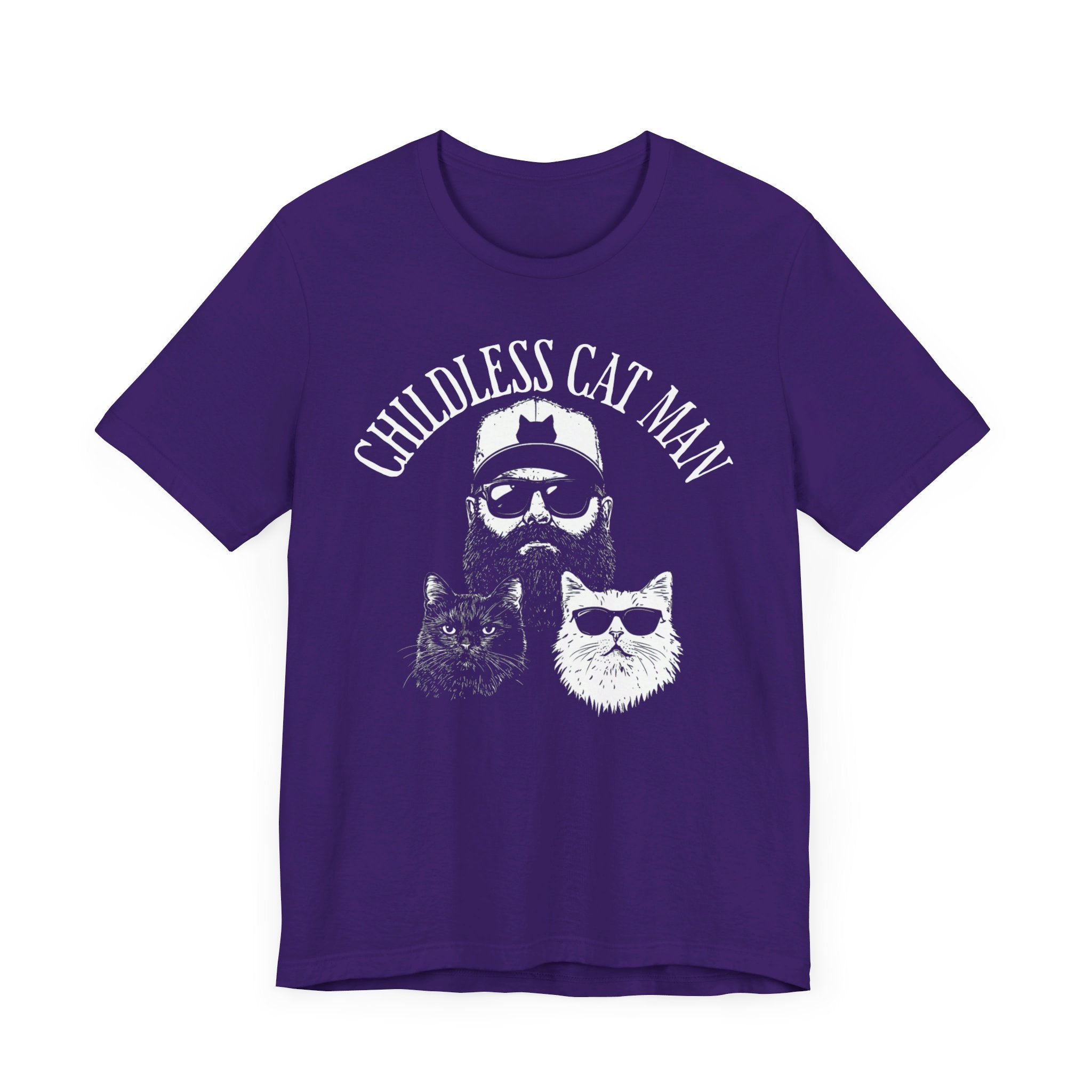 Childless Cat Man T-Shirt Cool Cat Dad Graphic Tee