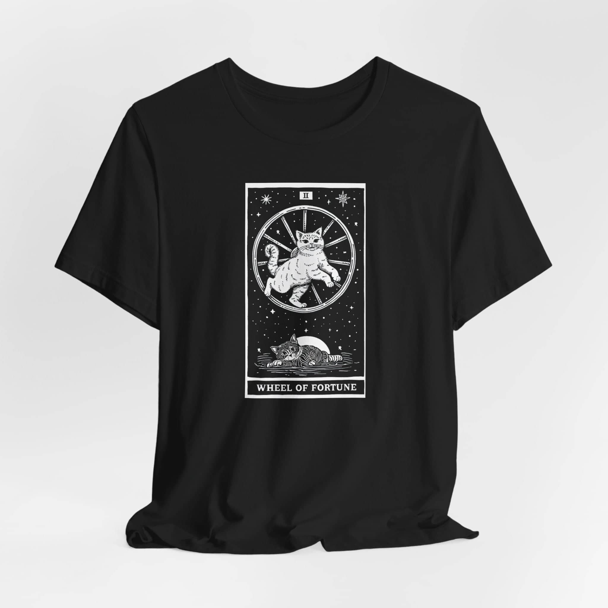 The Wheel of Fortune Tarot Cat T-Shirt