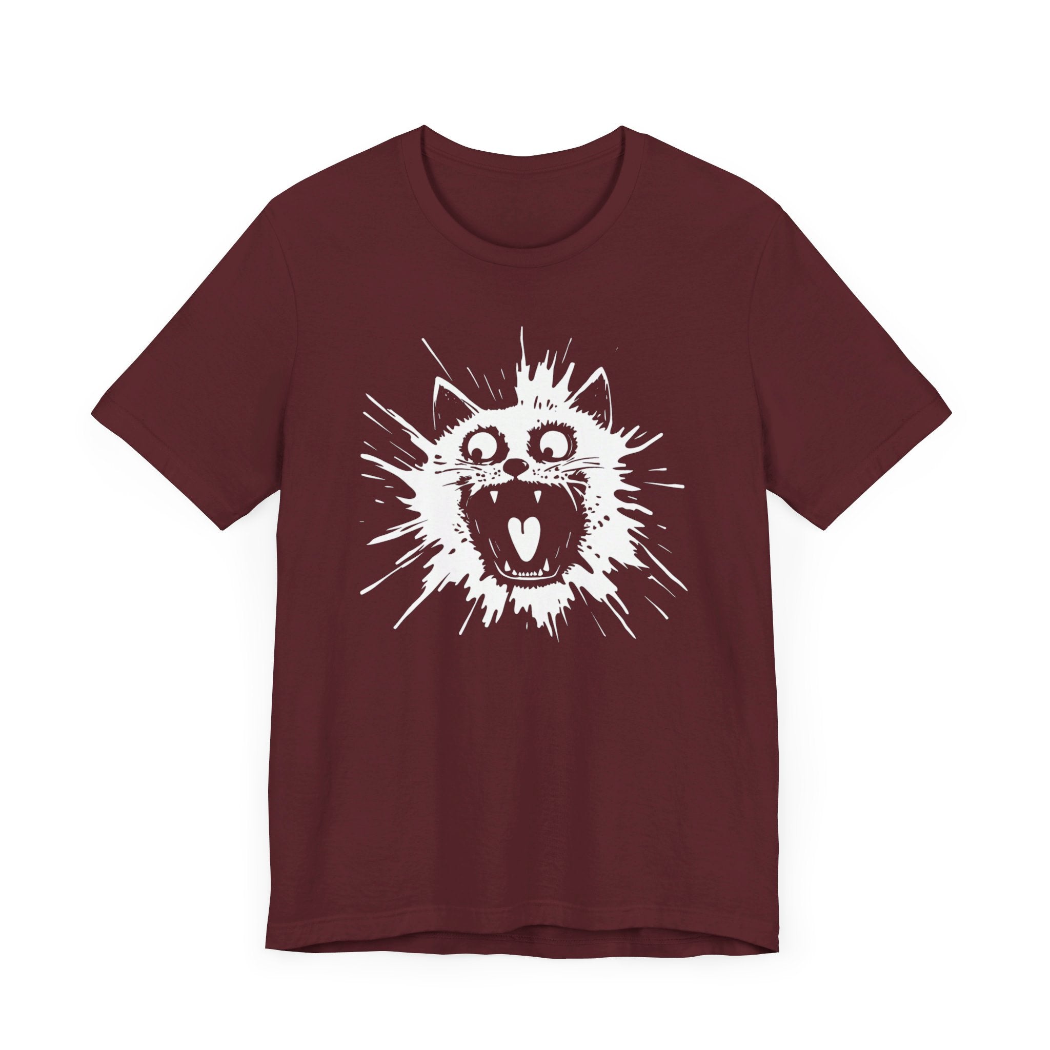 Yowling Cat Burst T-Shirt Funny Cat Lover Tee