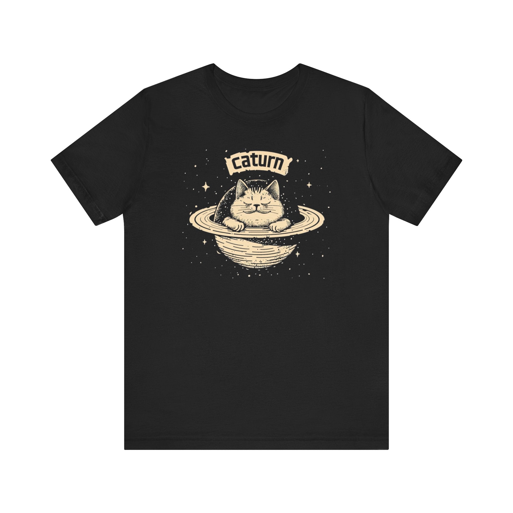 Caturn T-Shirt - Cosmic Cat Planet Graphic Tee