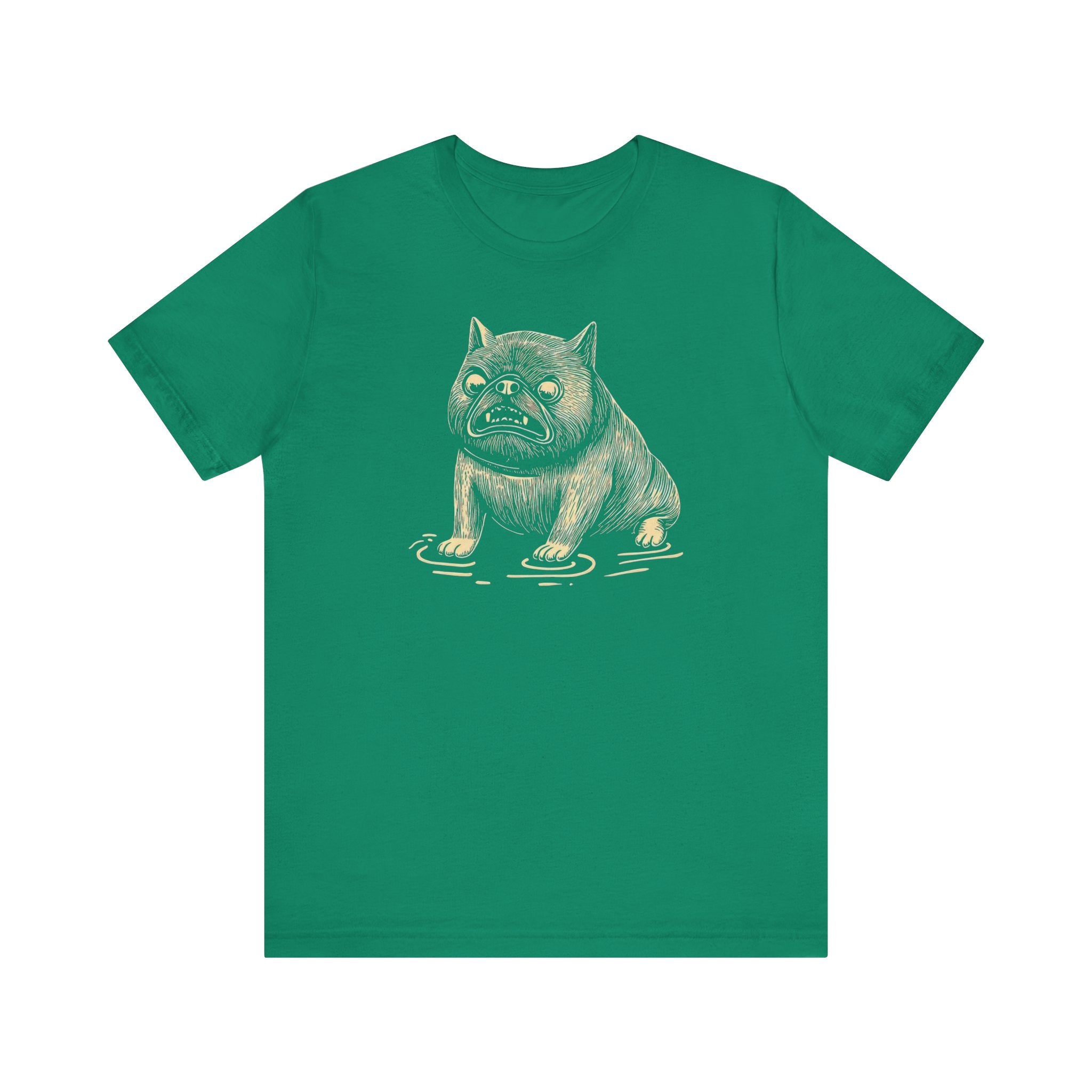 Grumpy Bulldog in a Puddle T-Shirt