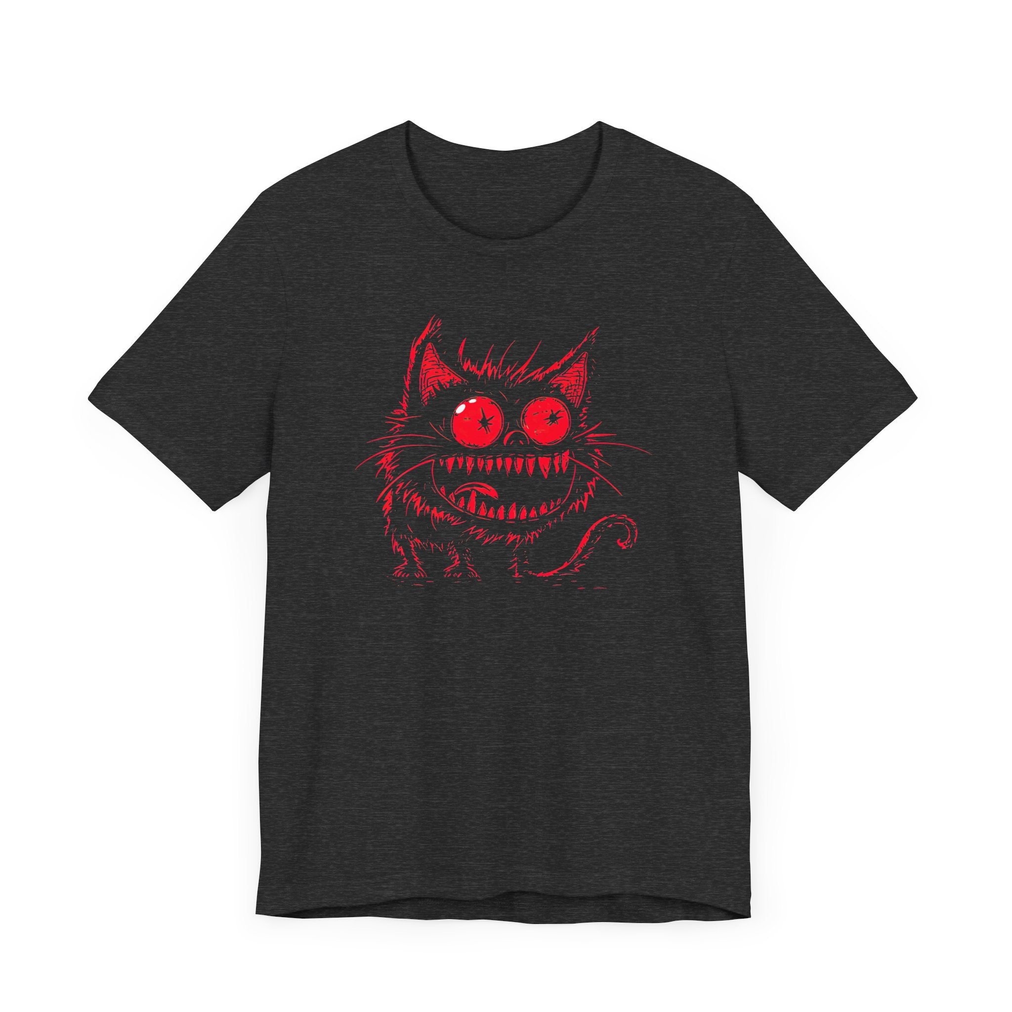 Sinister Red-Eyed Cat Graphic Tee