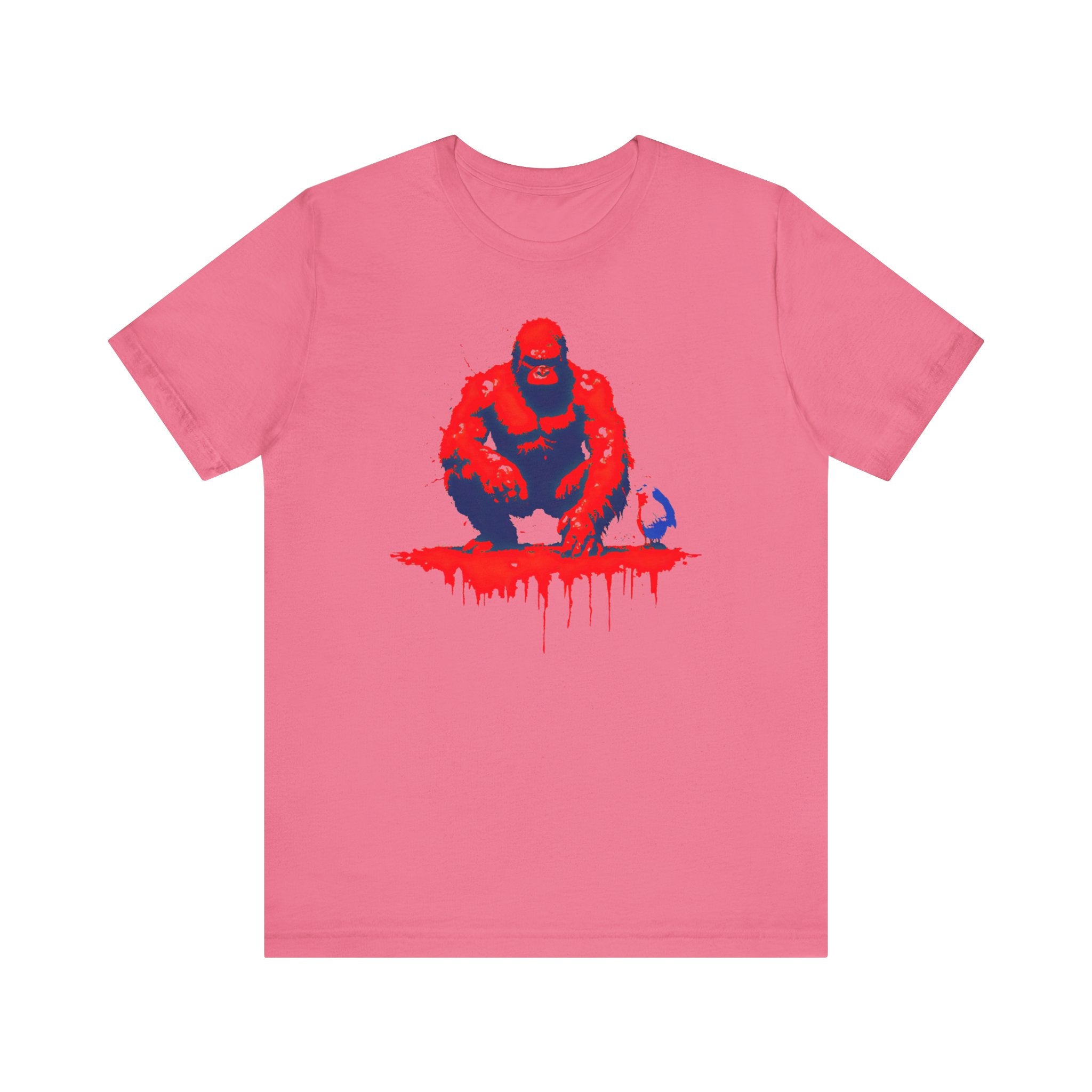 Bold Red Bigfoot T-Shirt Artistic and Unique Design