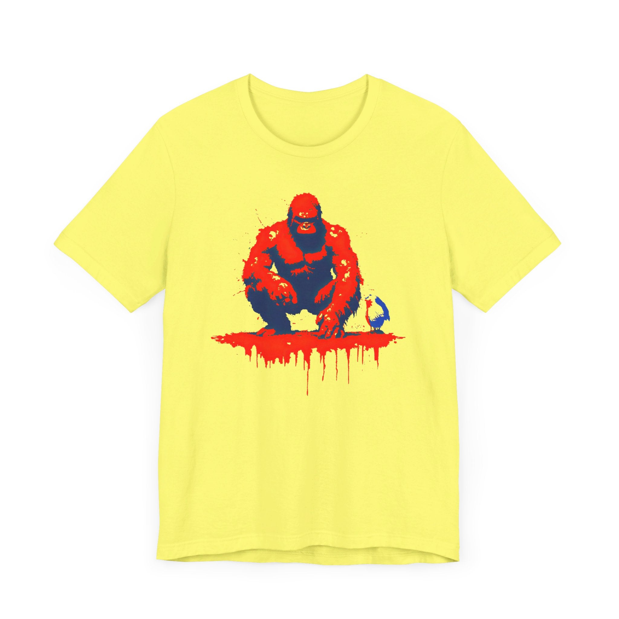 Bold Red Bigfoot T-Shirt Artistic and Unique Design