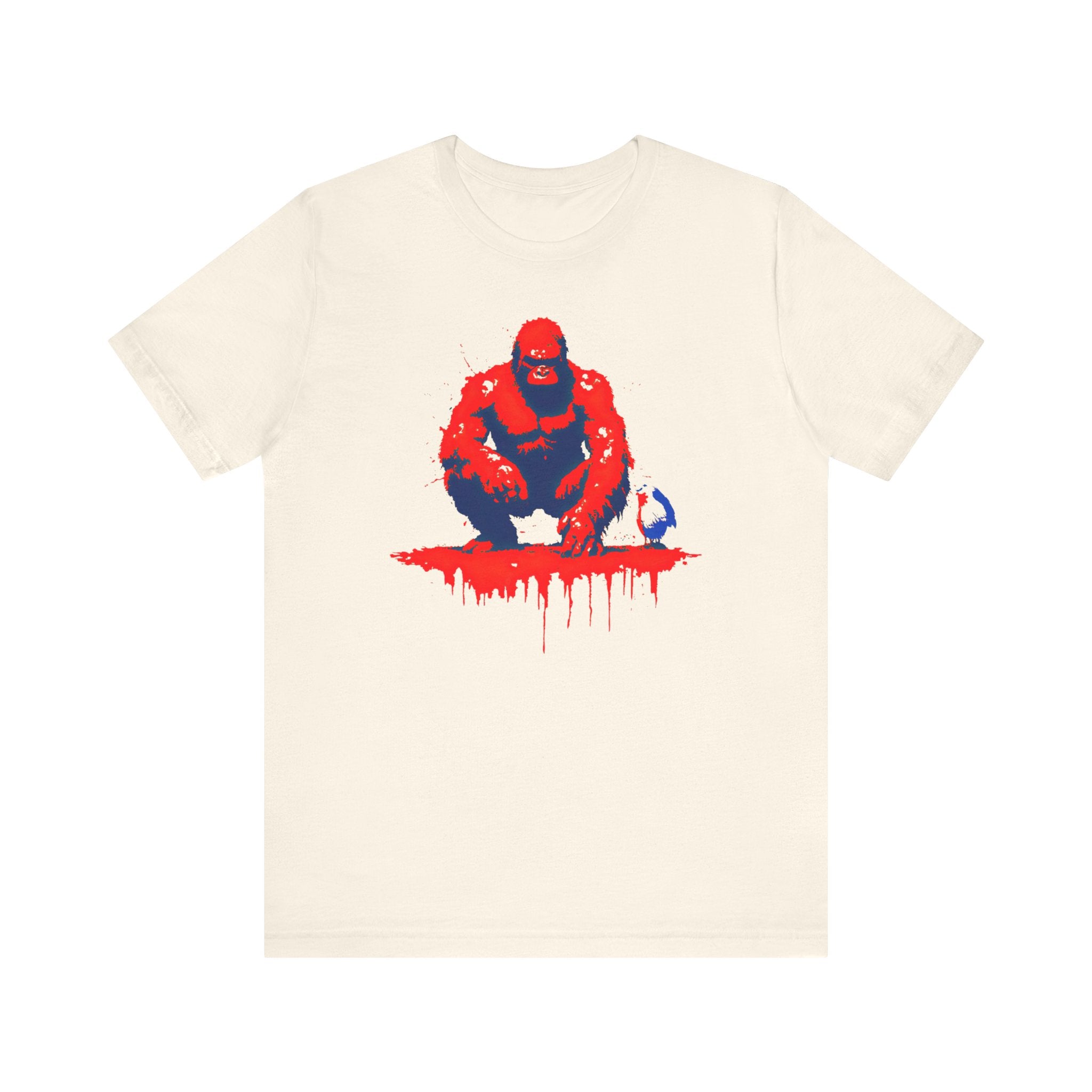 Bold Red Bigfoot T-Shirt Artistic and Unique Design