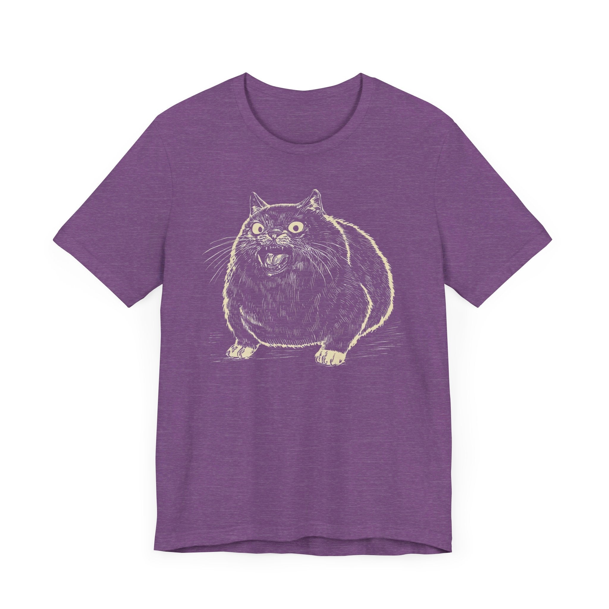 Yowling Chonky Cat T-Shirt Funny and Quirky Design