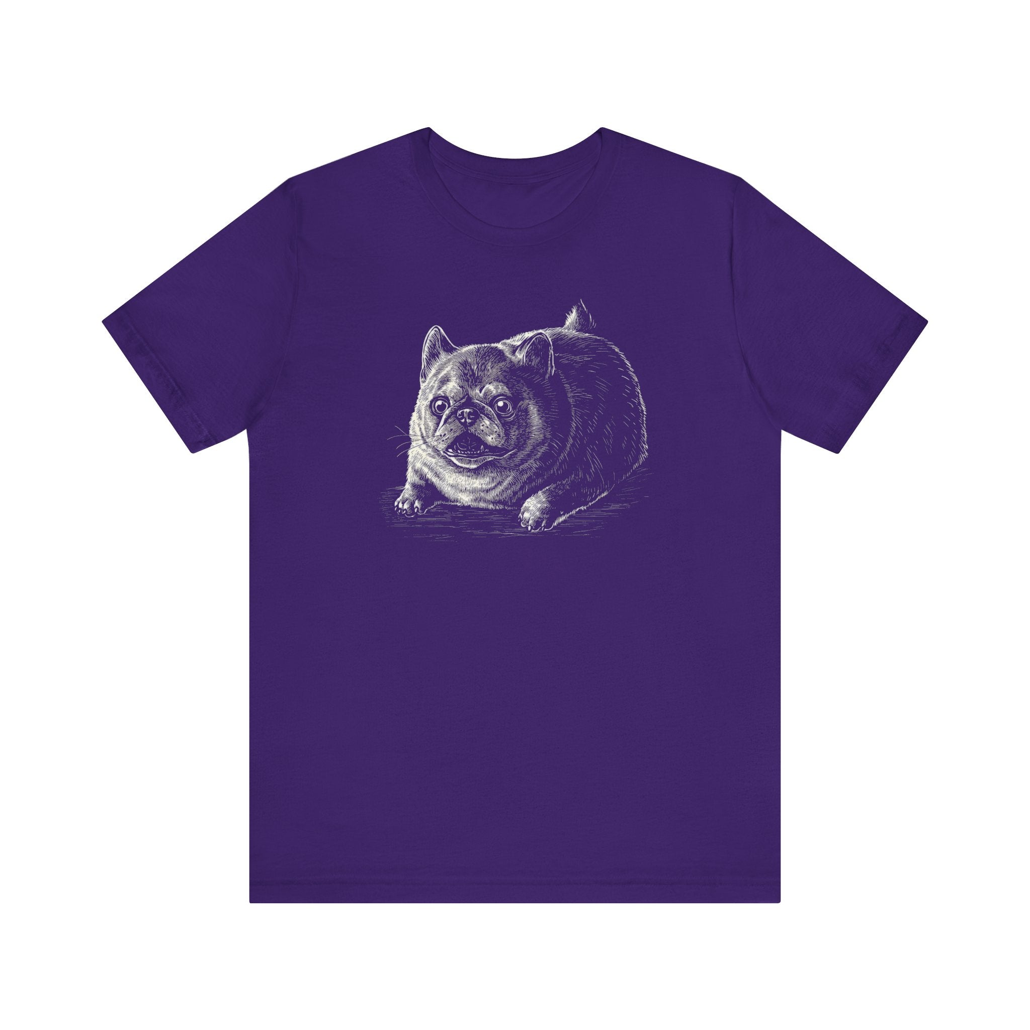 Cute French Bulldog Lying Down Illustration T-Shirt