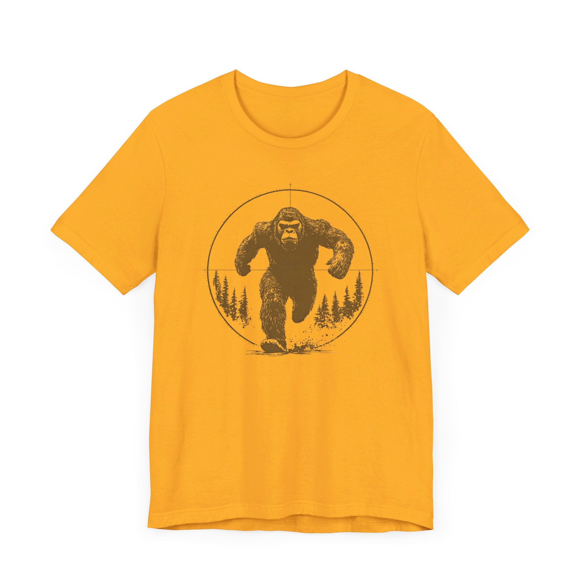 Bigfoot in Crosshairs T-Shirt Funny Adventure Design