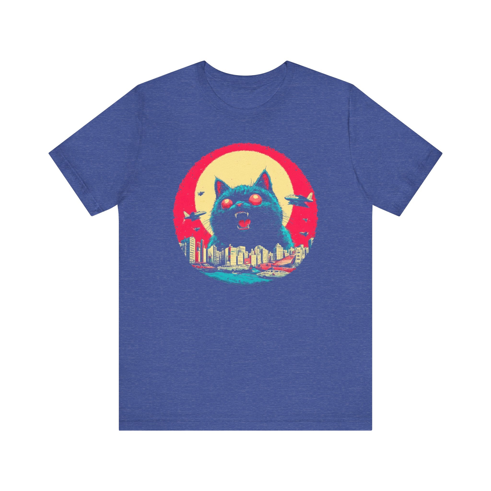 Catzilla Attack T-Shirt Giant Cat Retro City Design