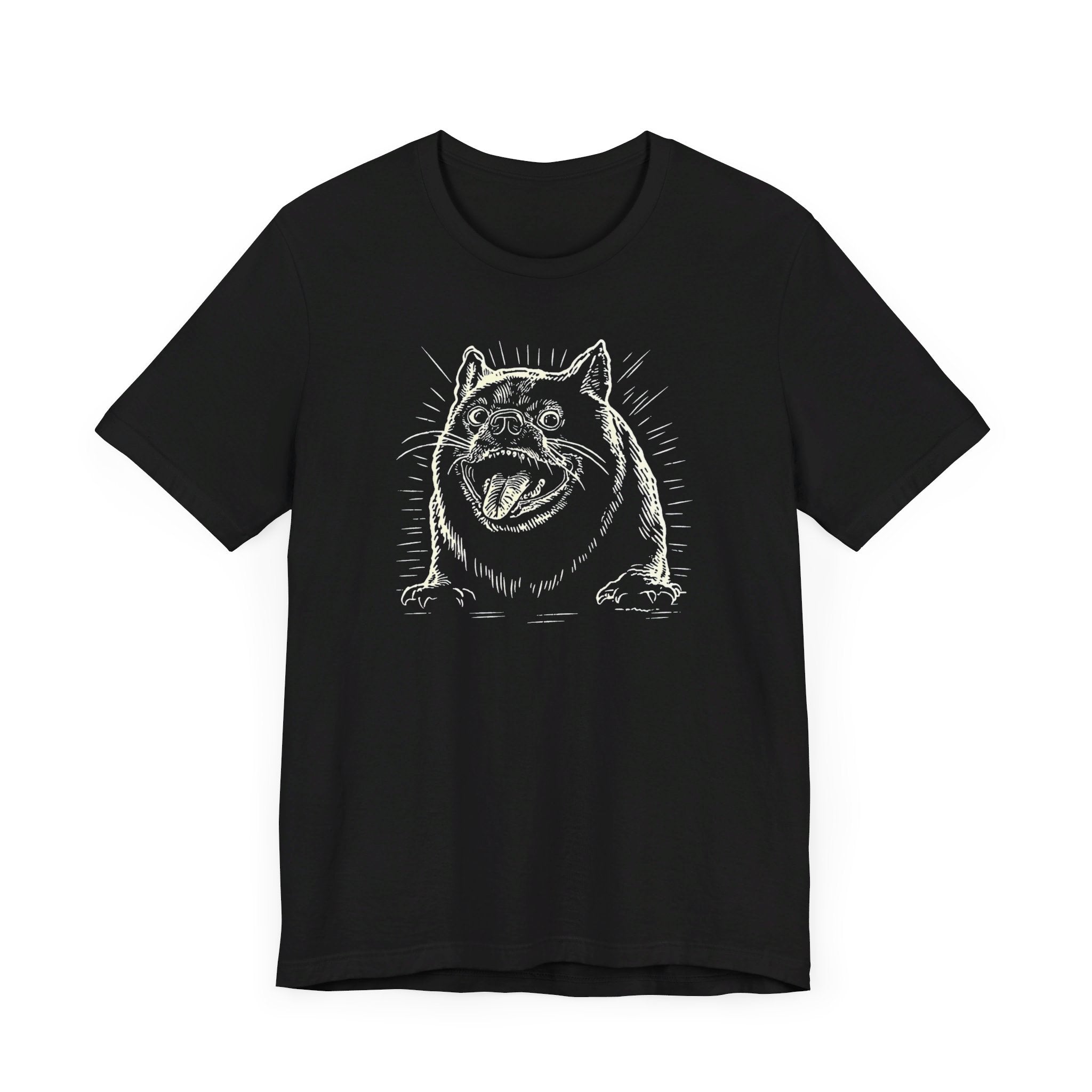 Excited Bulldog Graphic T-Shirt