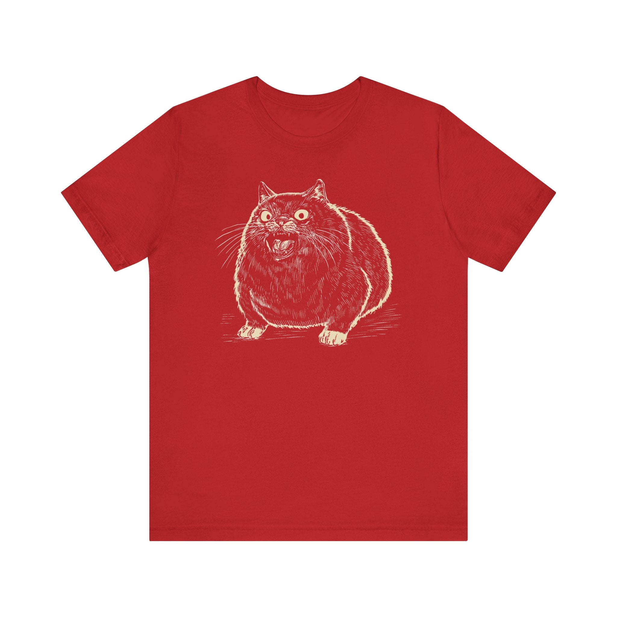 Yowling Chonky Cat T-Shirt Funny and Quirky Design