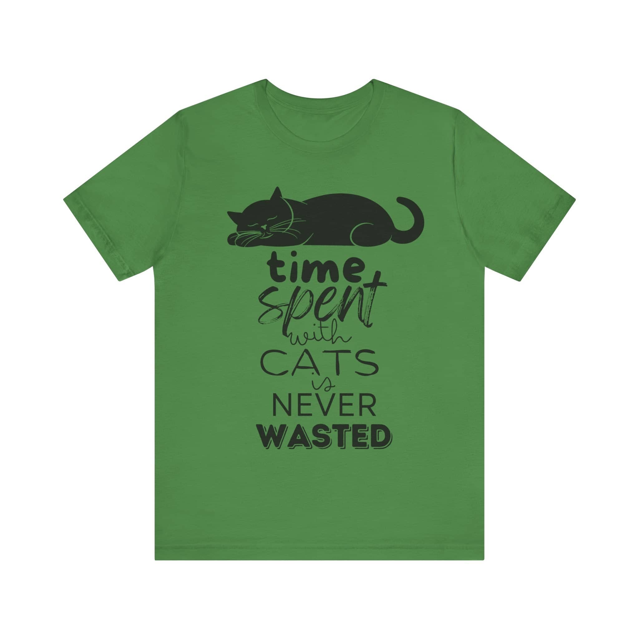 Purrfect Moments Tee - 'Time Spent with Cats is Never Wasted' T-Shirt Unisex Jersey Short Sleeve Tee