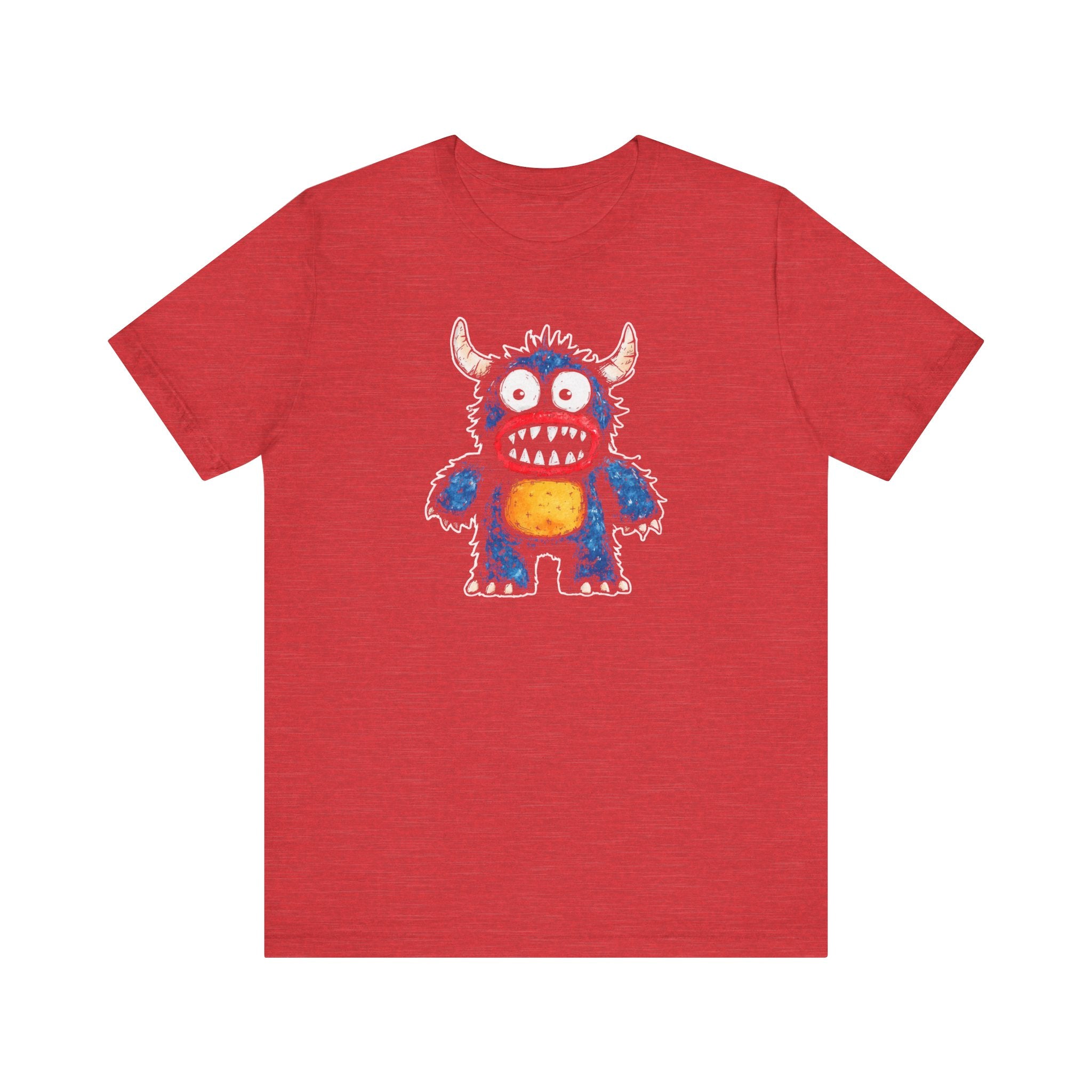 Cute Monster Cartoon Graphic Tee – Black