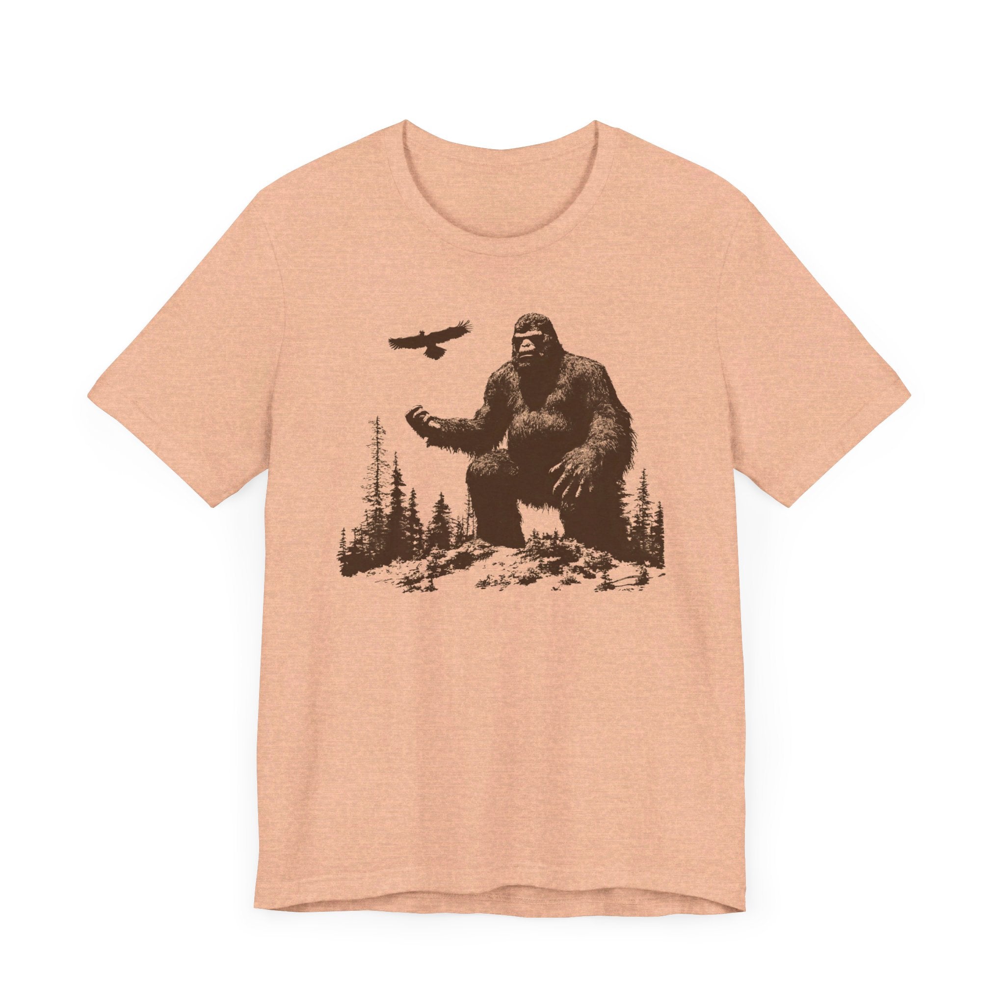 Bigfoot and Eagle T-Shirt Majestic Wilderness Design