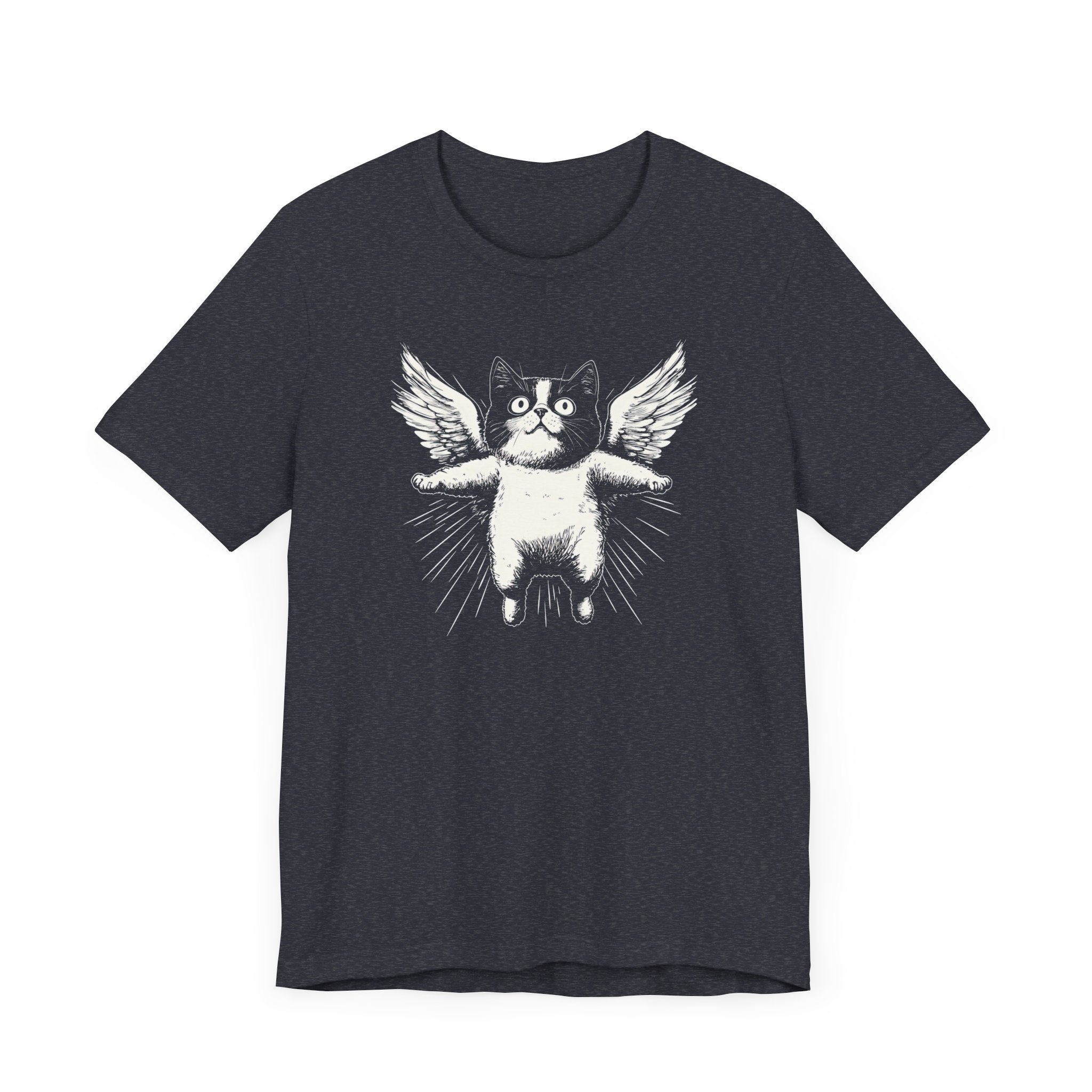 Flying Angel Cat with Wings Graphic T-Shirt