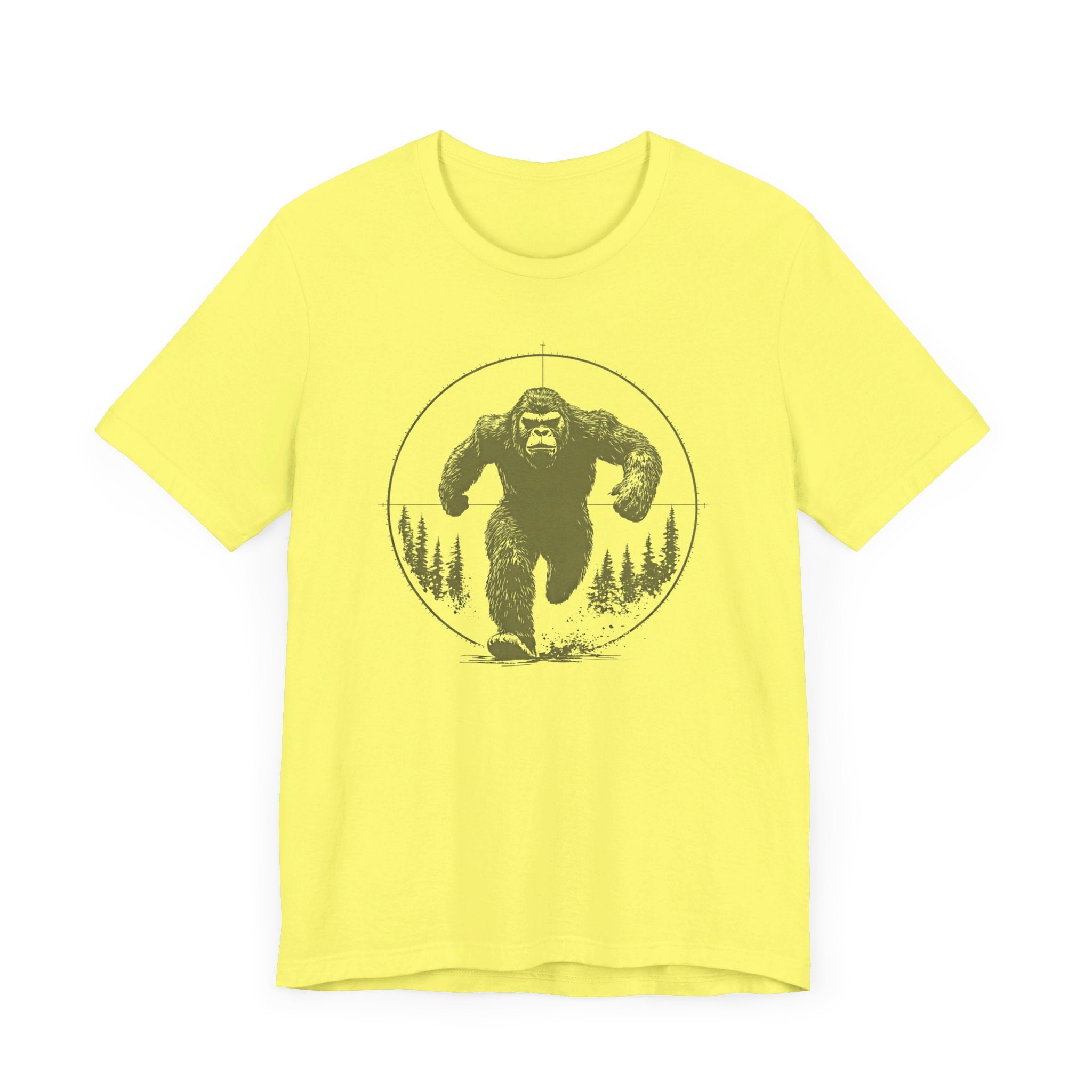 Bigfoot in Crosshairs T-Shirt Funny Adventure Design