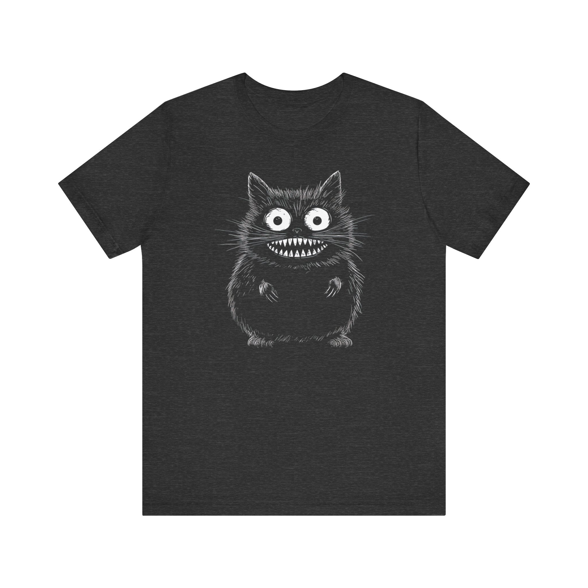 Quirky Grinning Cat Graphic T-Shirt