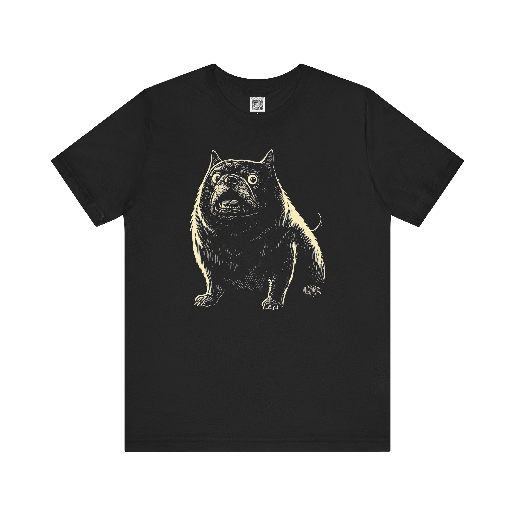 Graphic Black T-Shirt with Unique Dog Design