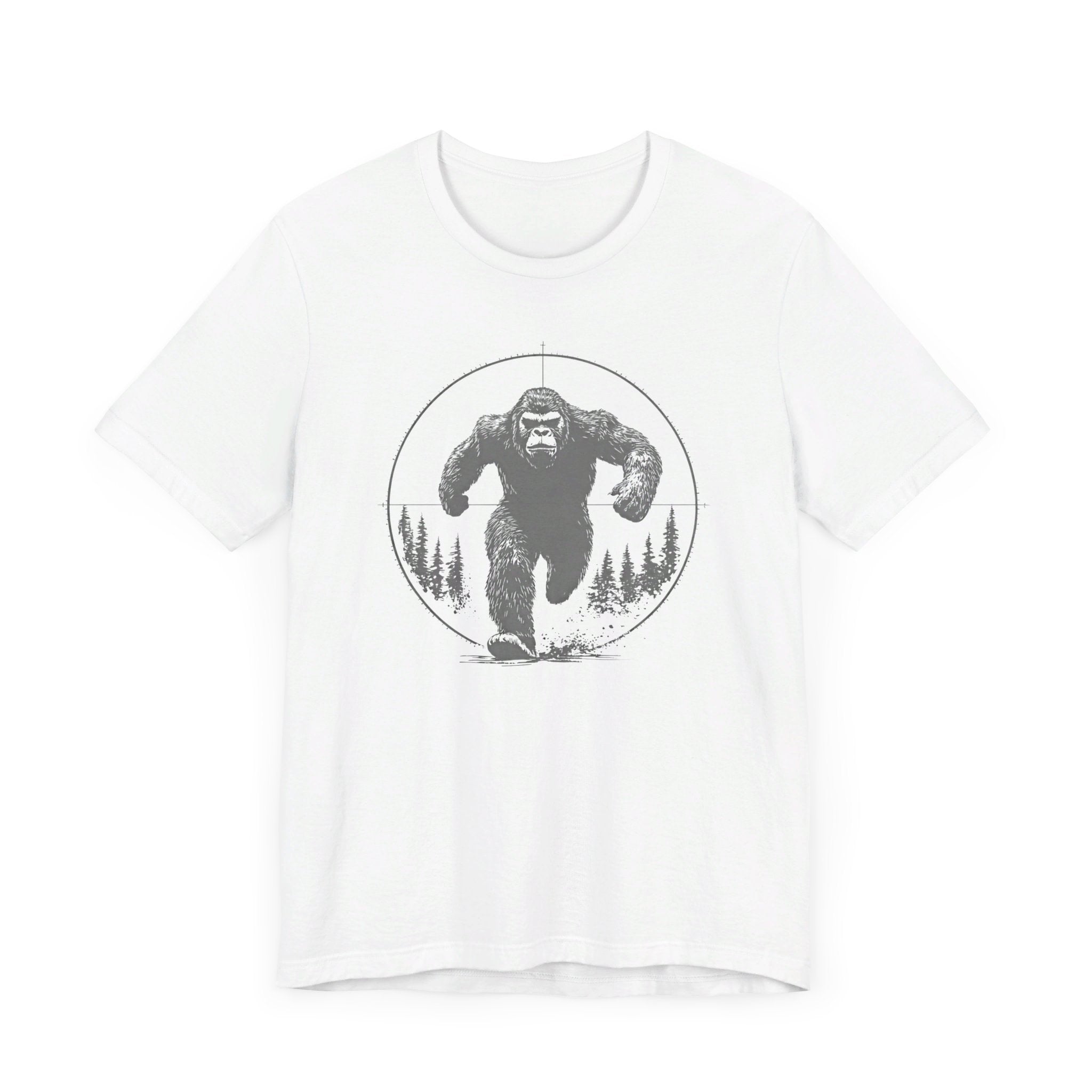 Bigfoot in Crosshairs T-Shirt Funny Adventure Design