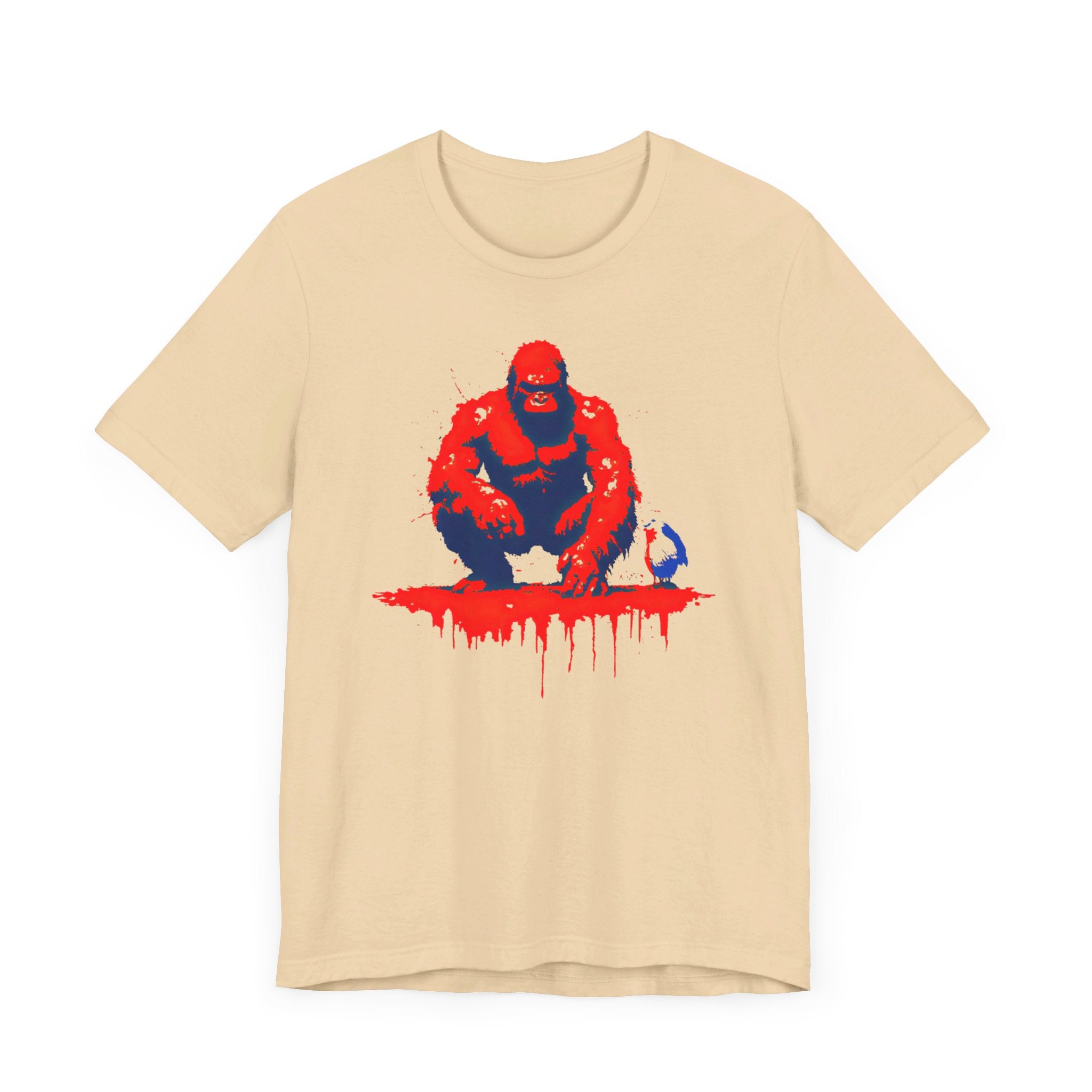 Bold Red Bigfoot T-Shirt Artistic and Unique Design