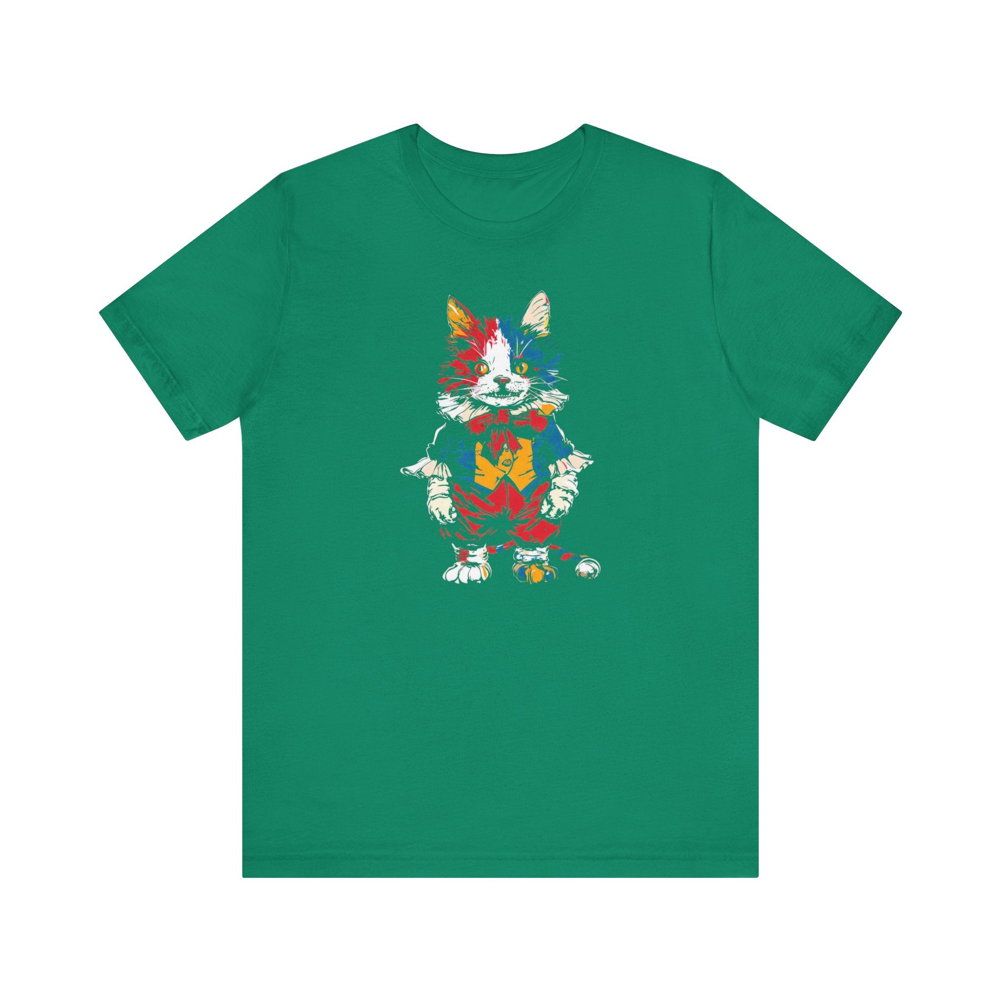 Colorful Mischievous Cat Graphic Tee