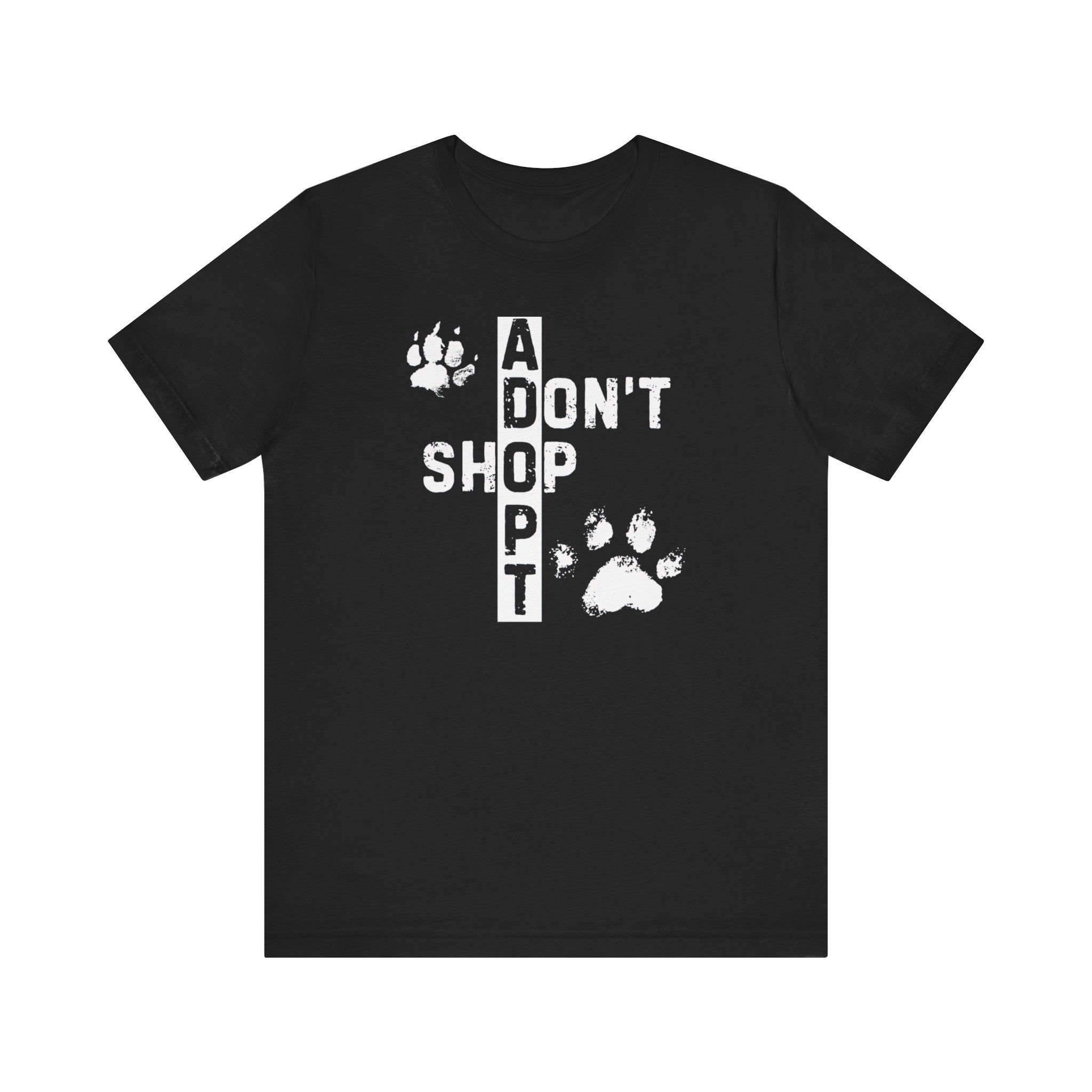 Adopt Don’t Shop T-Shirt - Paw Print Rescue Tee