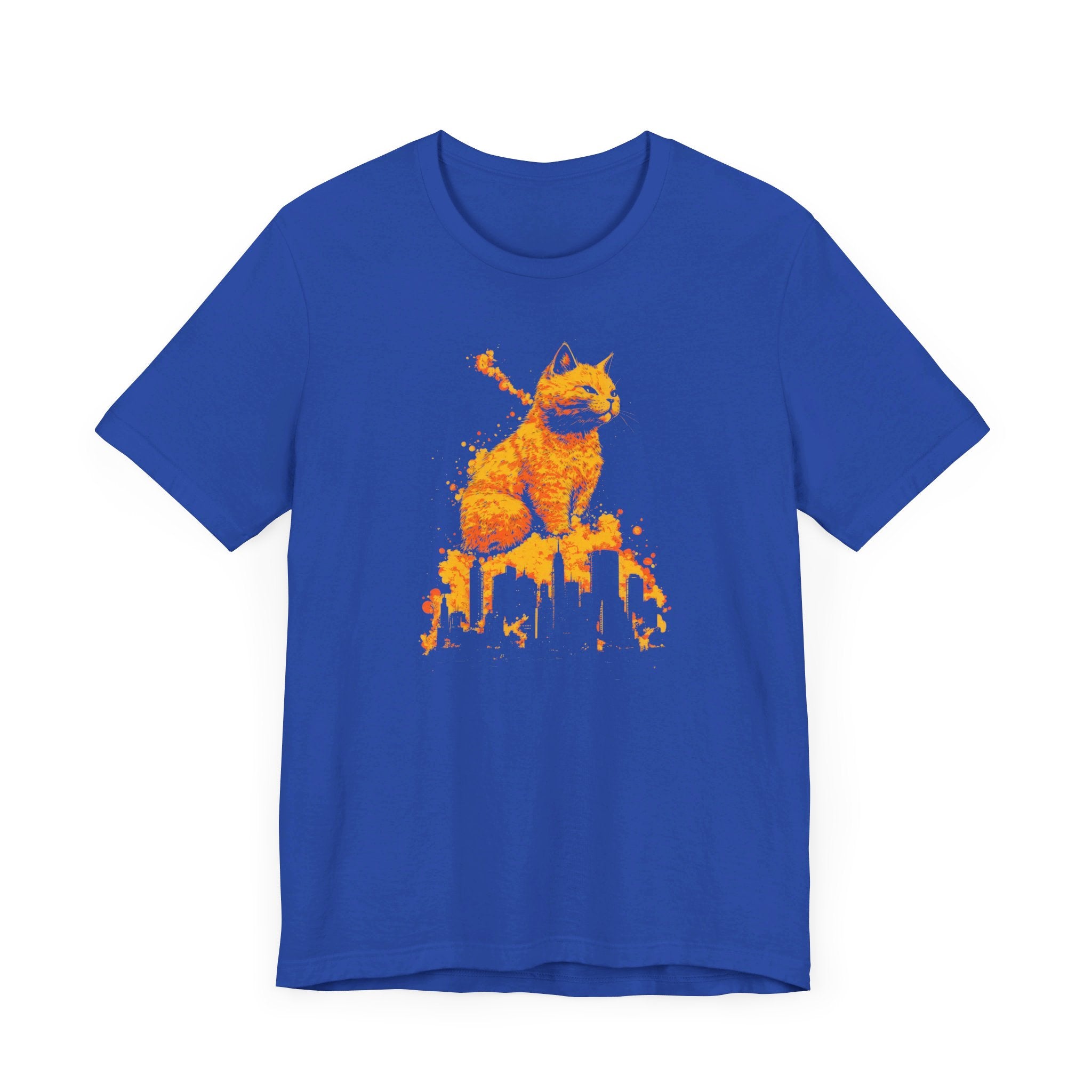 Catzilla Blazing Fury T-Shirt Giant Cat City Fire Design