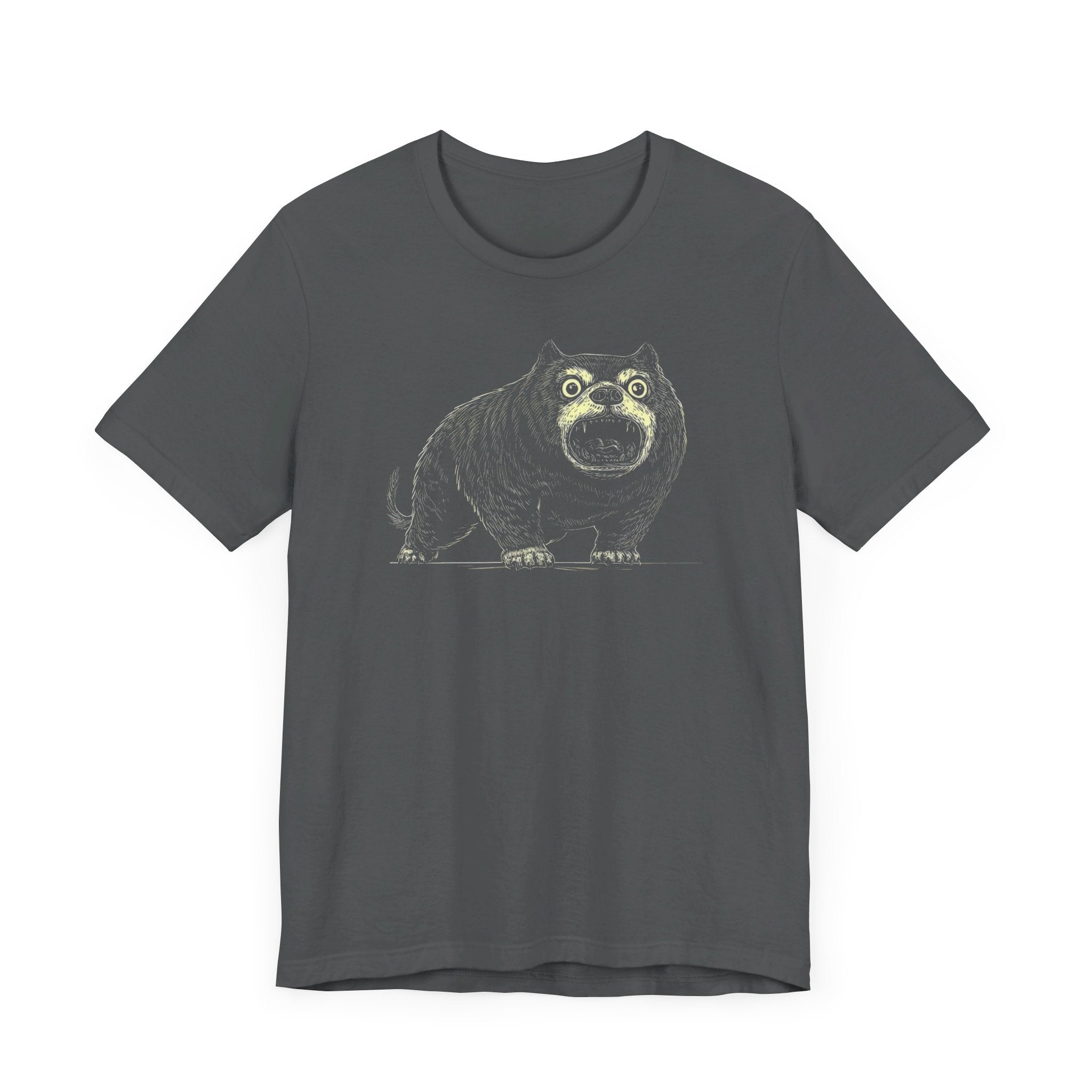 Terrifying Bulldog T-Shirt Creepy Cartoon Dog Tee