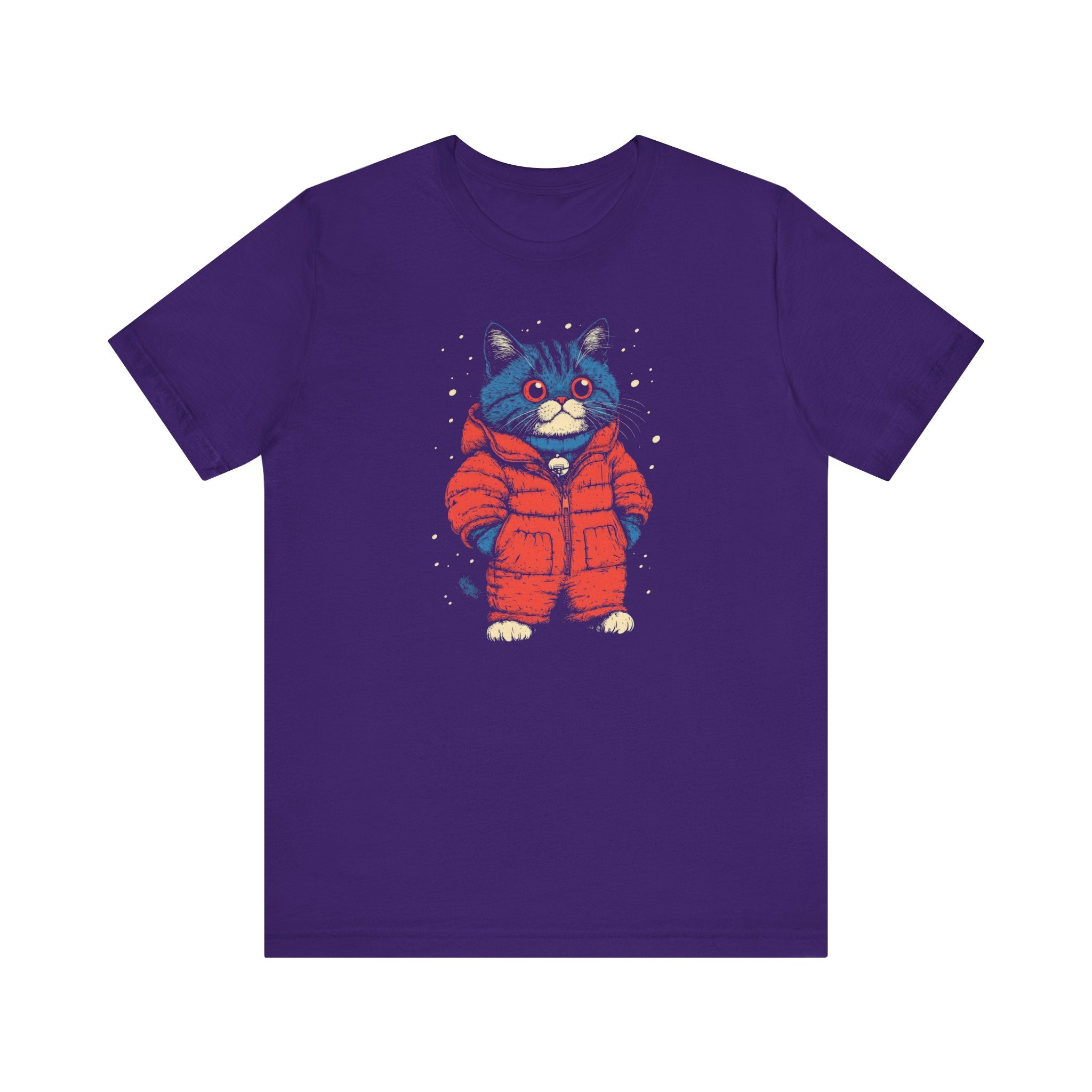 Cozy Cat in Puffer Jacket Graphic Tee