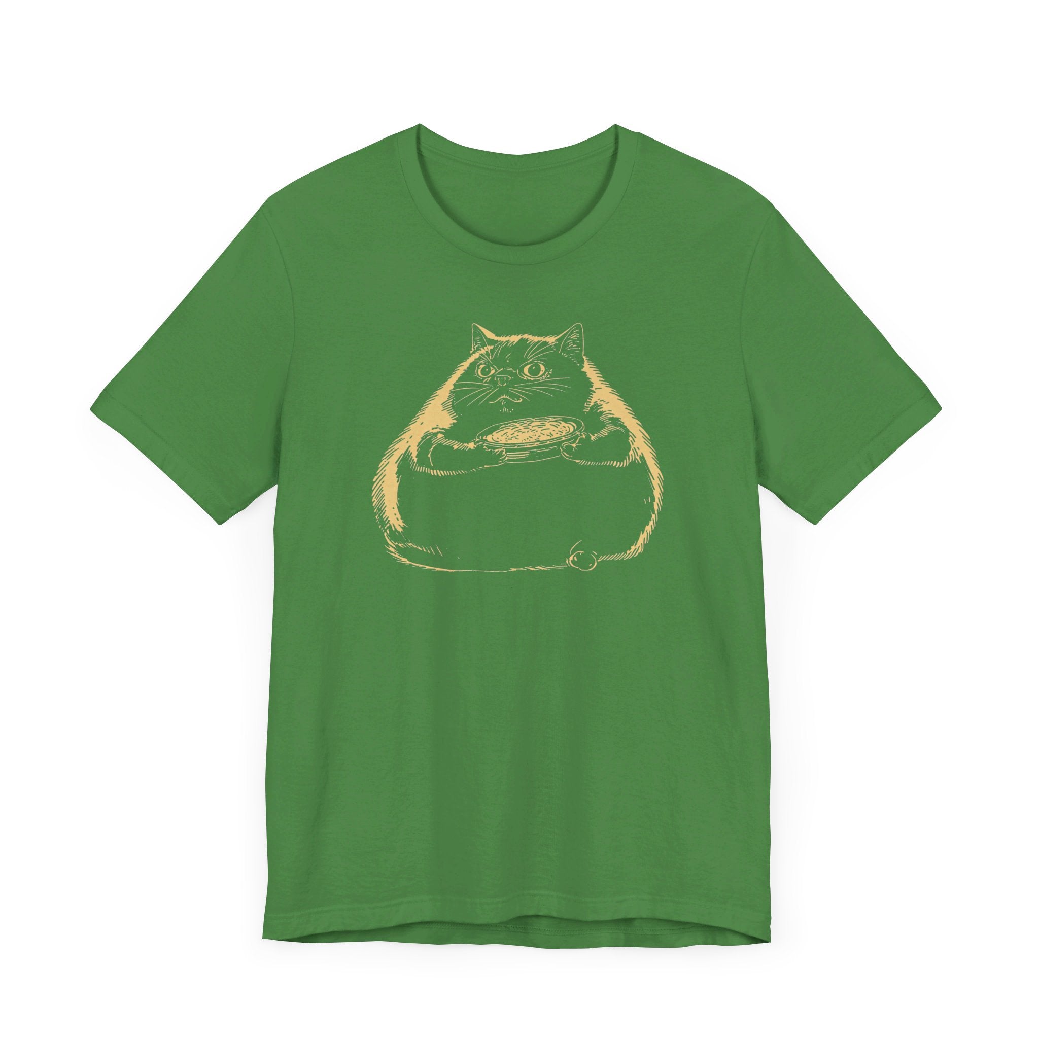 Chubby Cat with Pie T-Shirt – Funny Cat Lover Tee