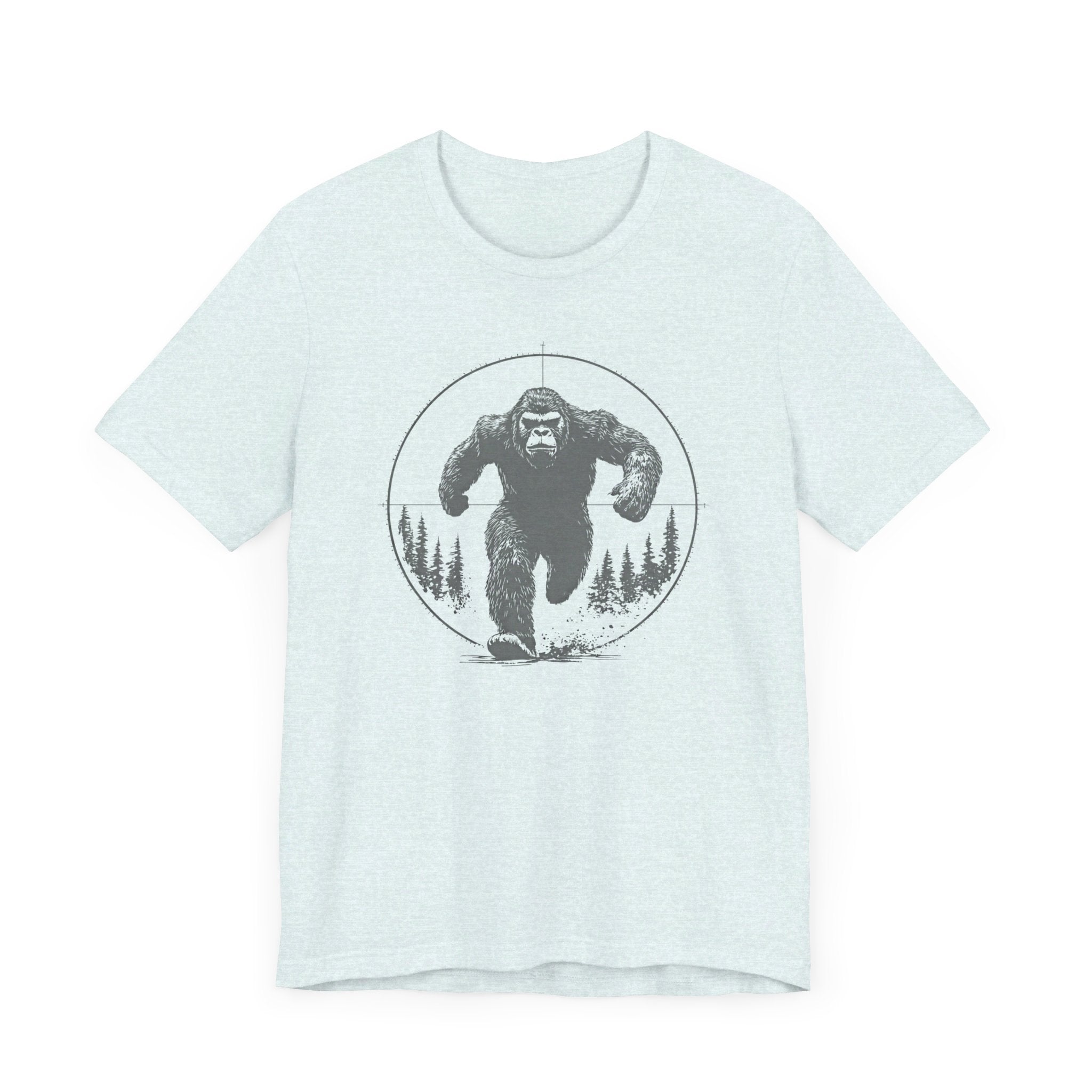 Bigfoot in Crosshairs T-Shirt Funny Adventure Design