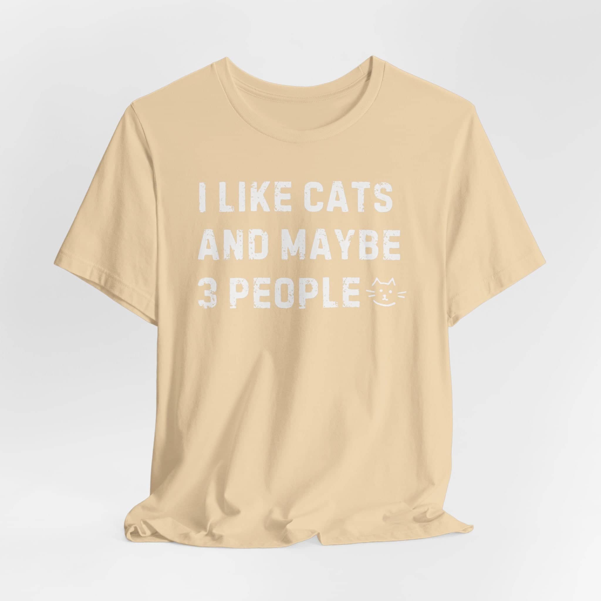 I Like Cats and Maybe 3 People Funny Tee