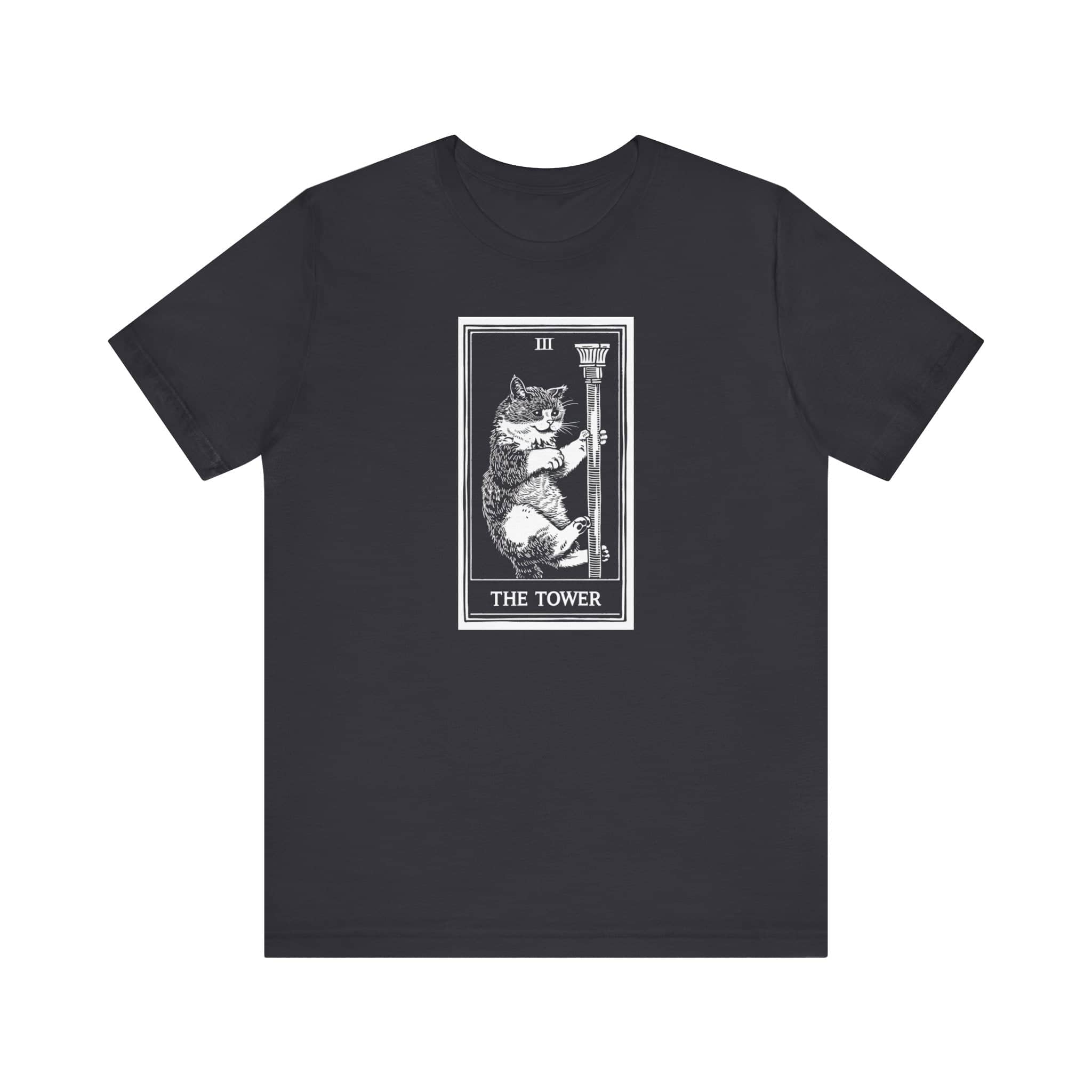 The Tower Tarot Cat T-Shirt