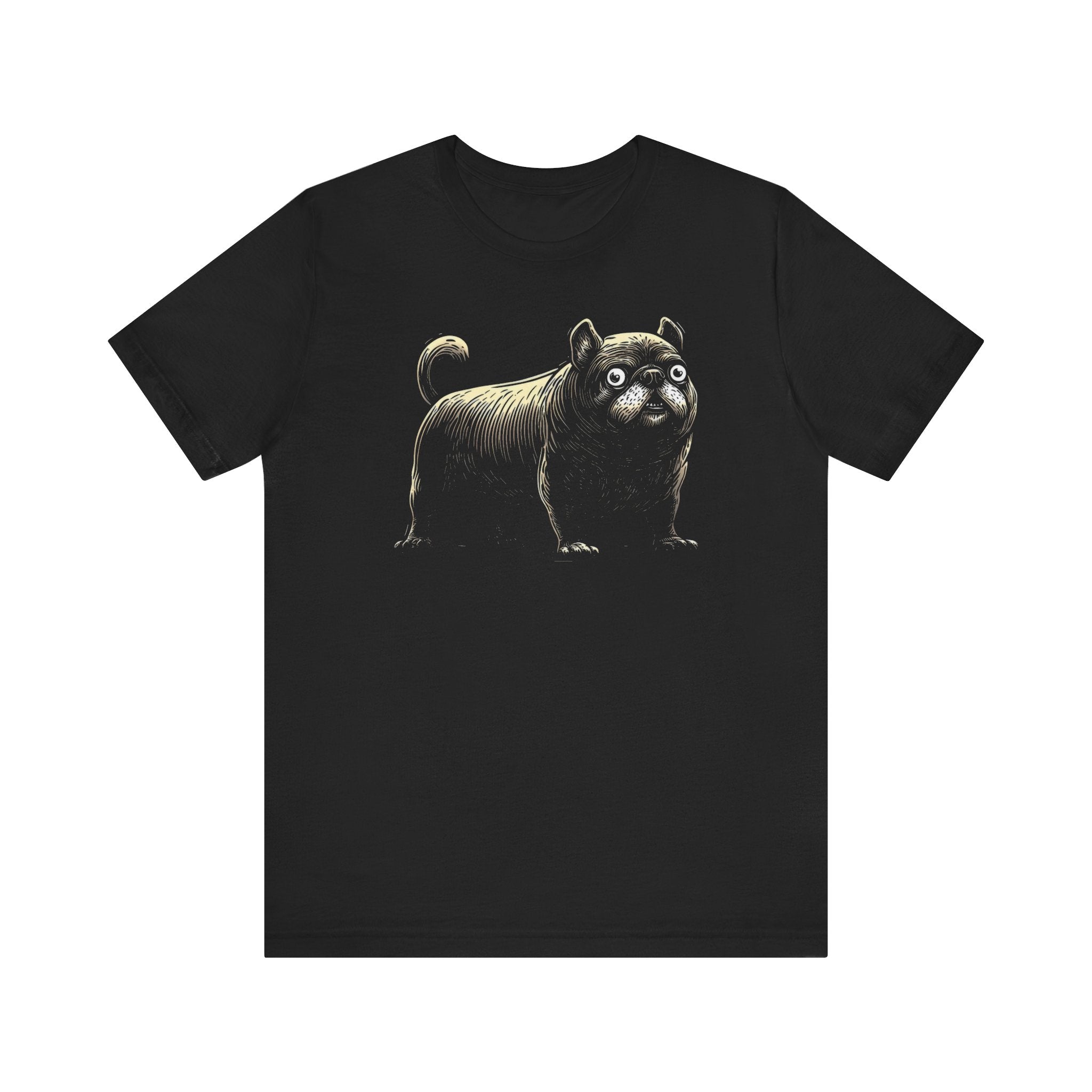 Quirky Pug T-Shirt – Unique Black Pug Graphic Tee