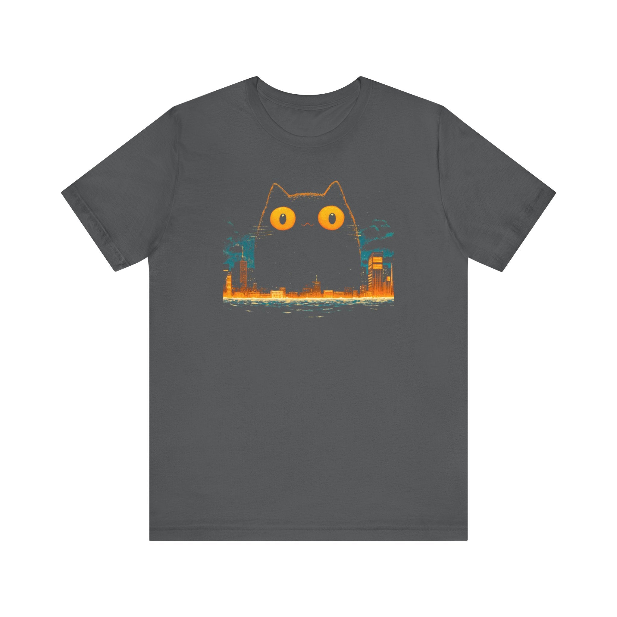 Catzilla Midnight Mischief T-Shirt Cute Cat City Design