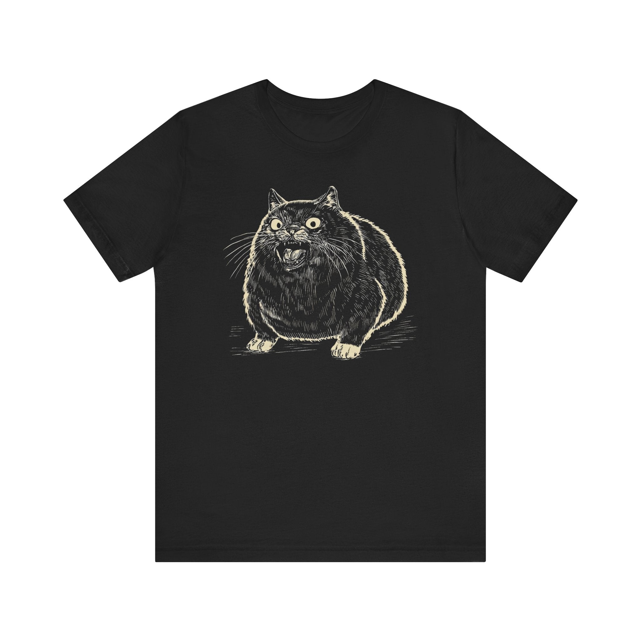 Yowling Chonky Cat T-Shirt Funny and Quirky Design