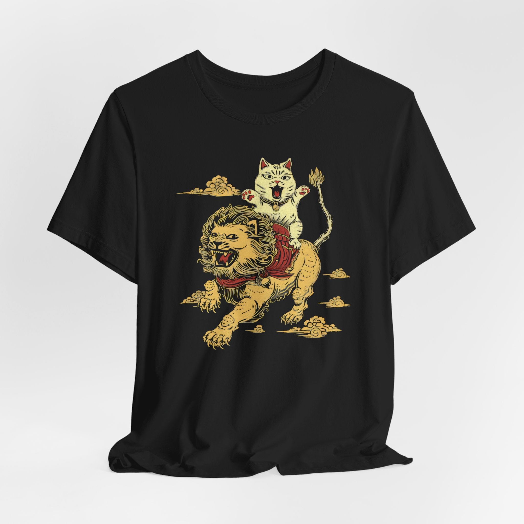 Cat Riding Lion Mythical T-Shirt