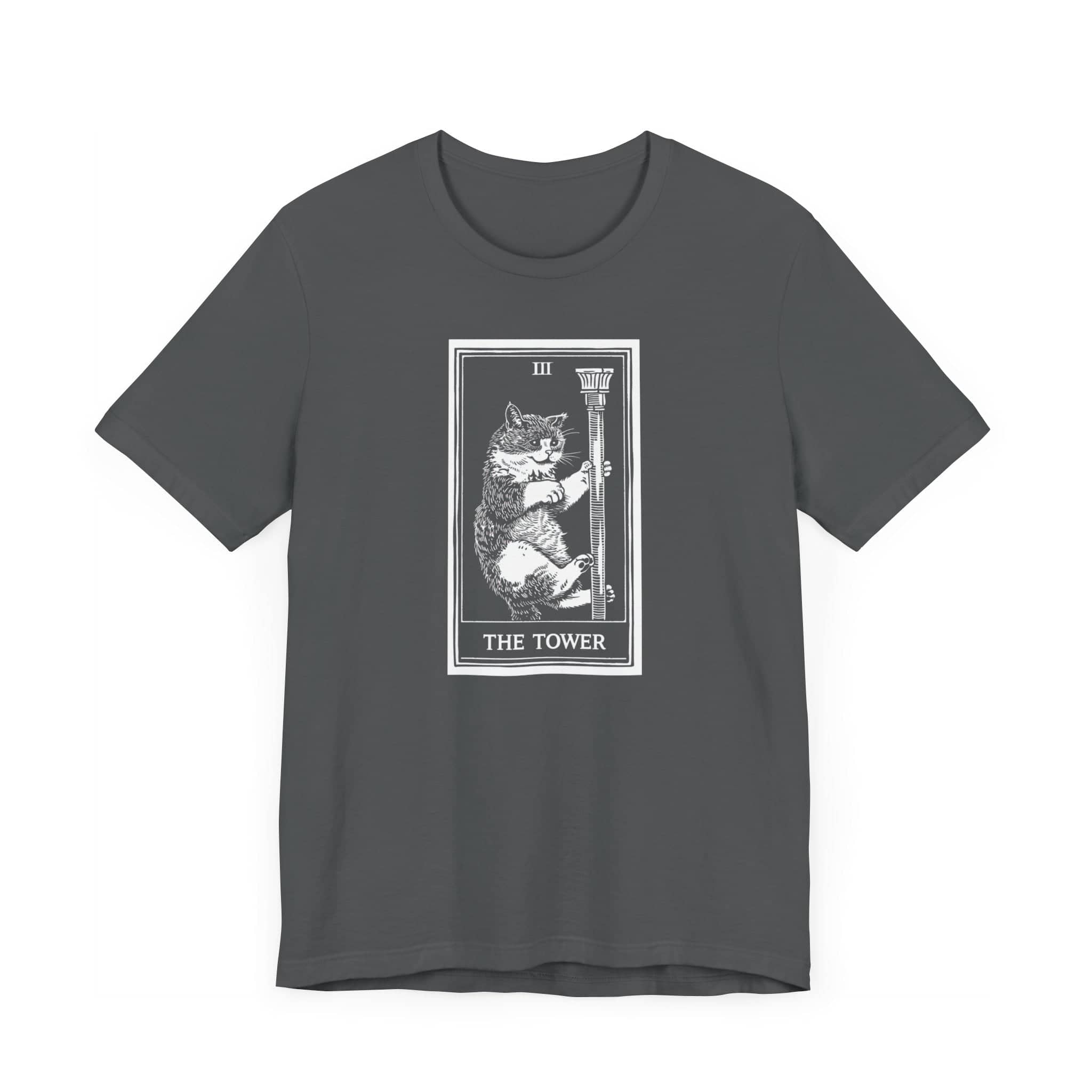 The Tower Tarot Cat T-Shirt