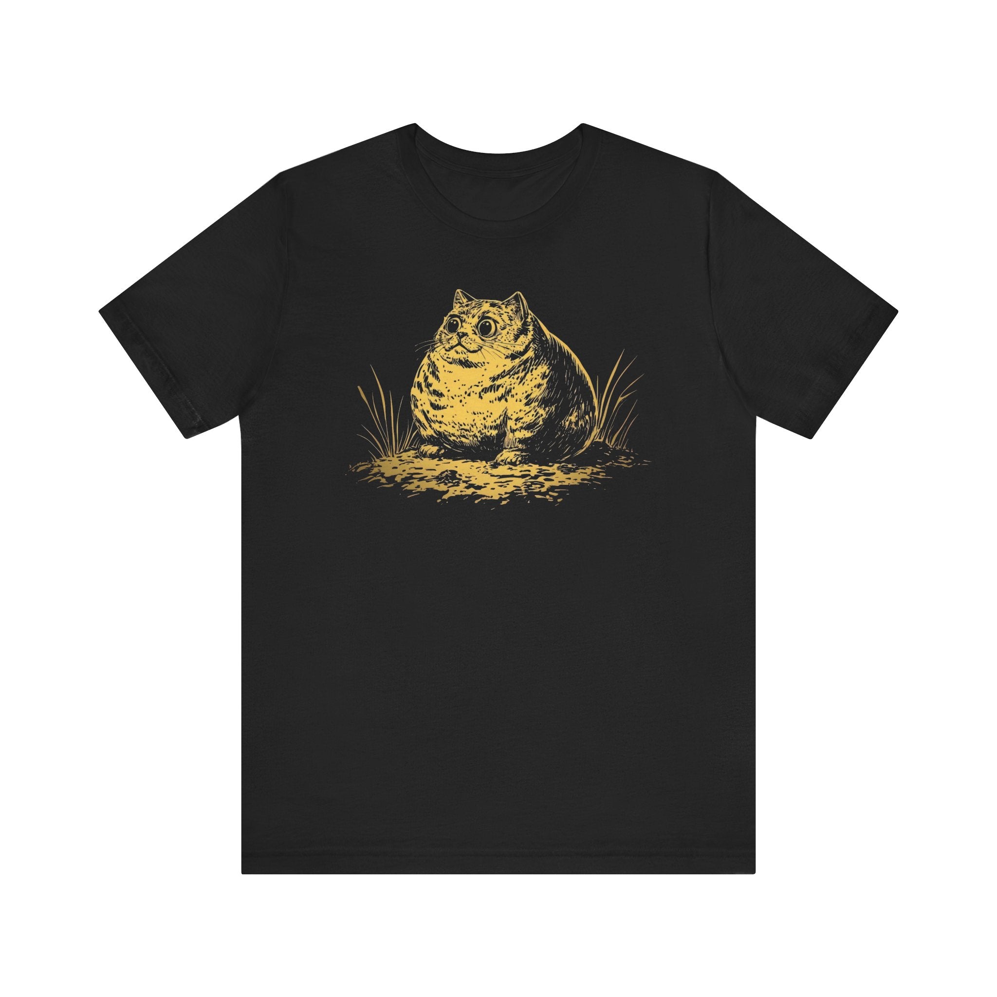 Chubby Cat in the Grass Graphic Tee