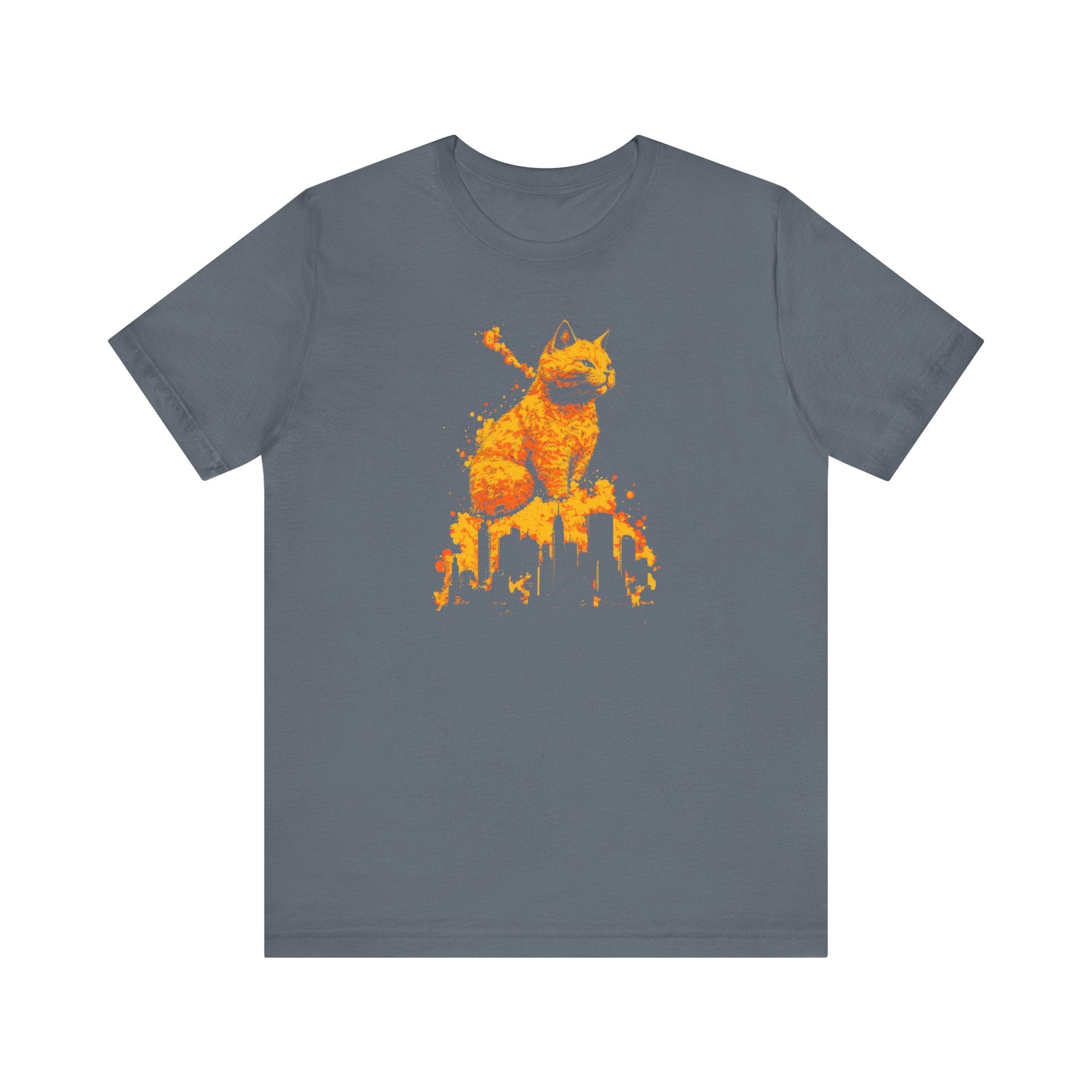 Catzilla Blazing Fury T-Shirt Giant Cat City Fire Design