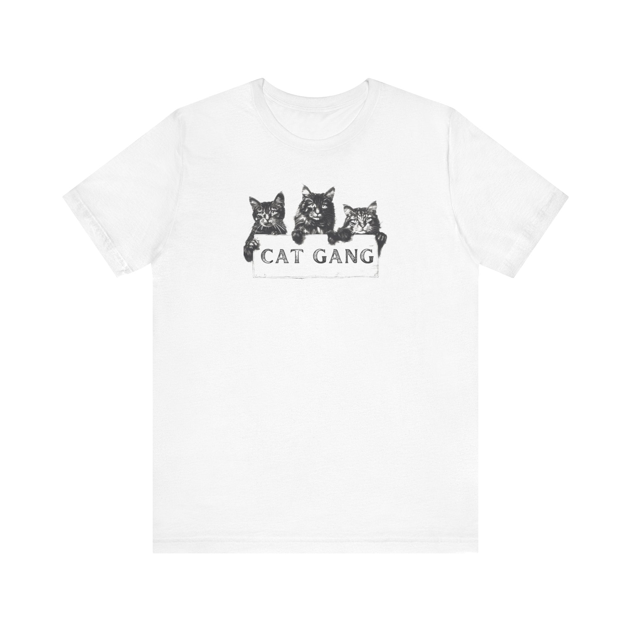 Cat Gang Shirt Funny Cat Lover Unisex Jersey Short Sleeve Tee
