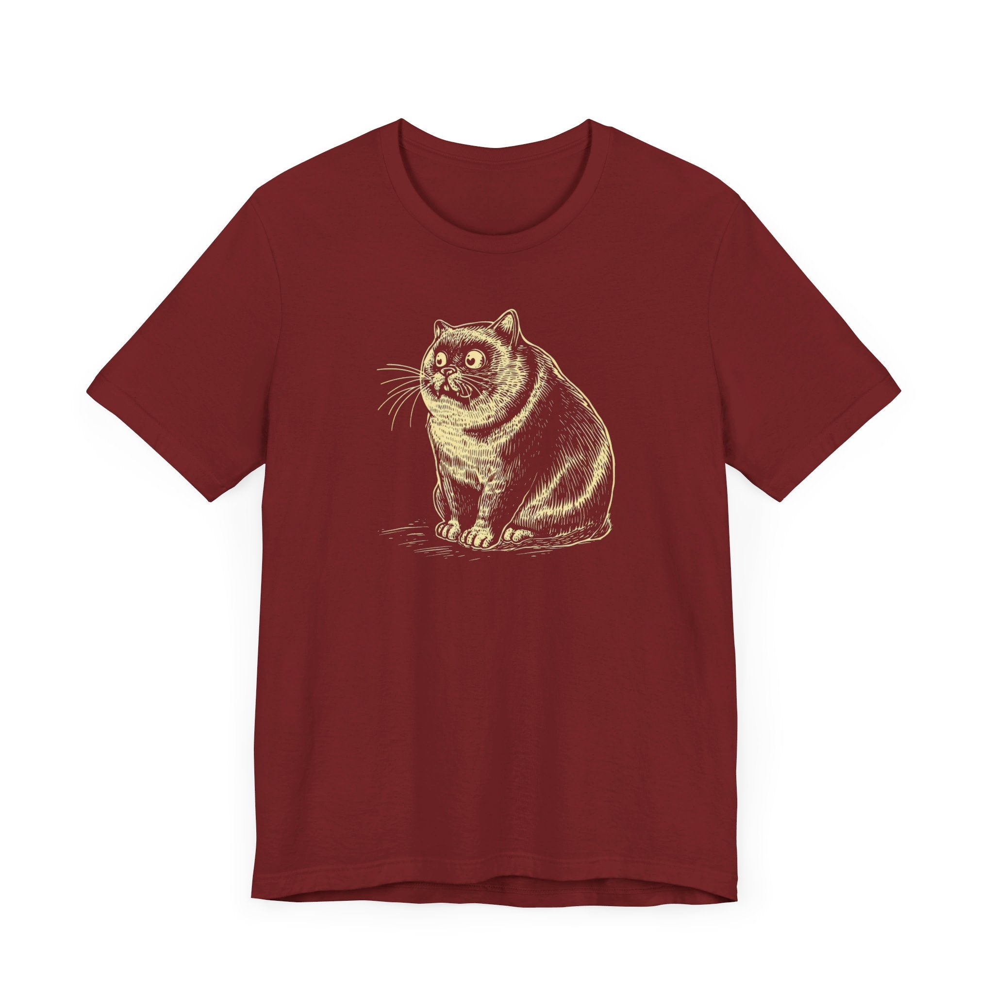 Vintage Style Wide-Eyed Cat T-Shirt