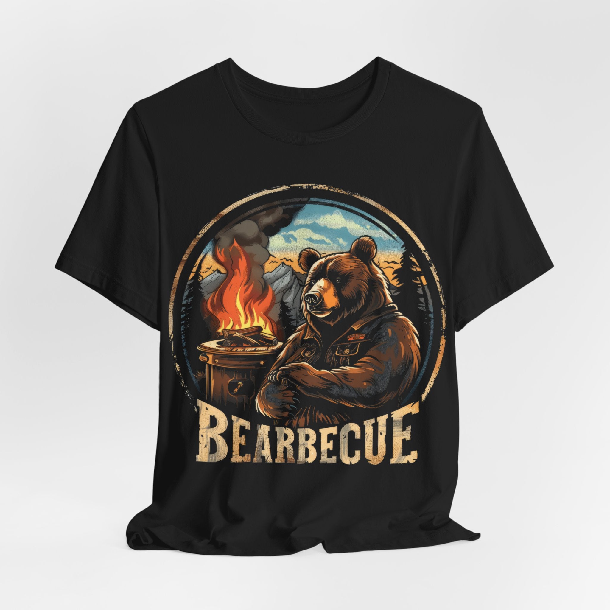 Bearbecue Funny Bear T-Shirt BBQ Lover Tee