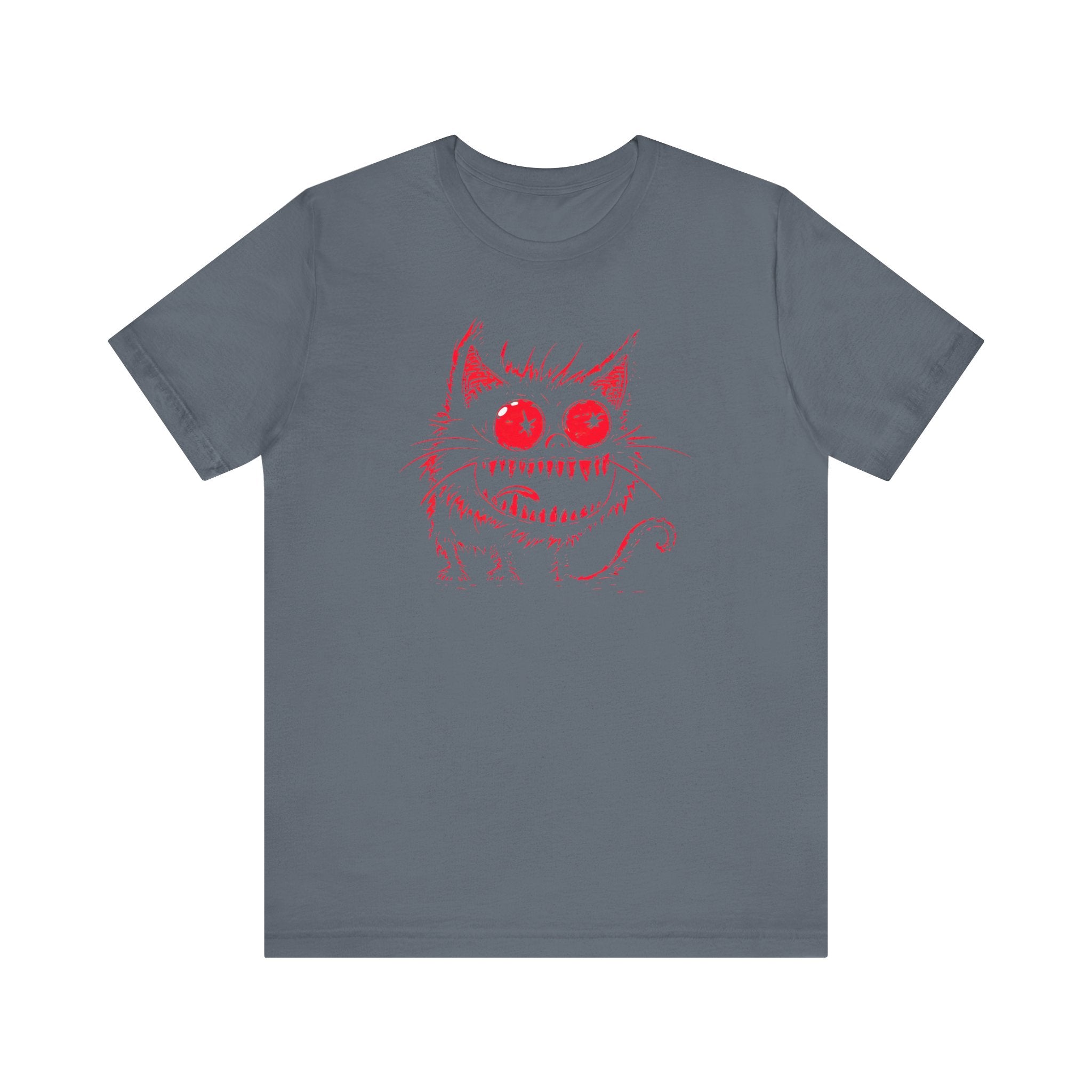 Sinister Red-Eyed Cat Graphic Tee