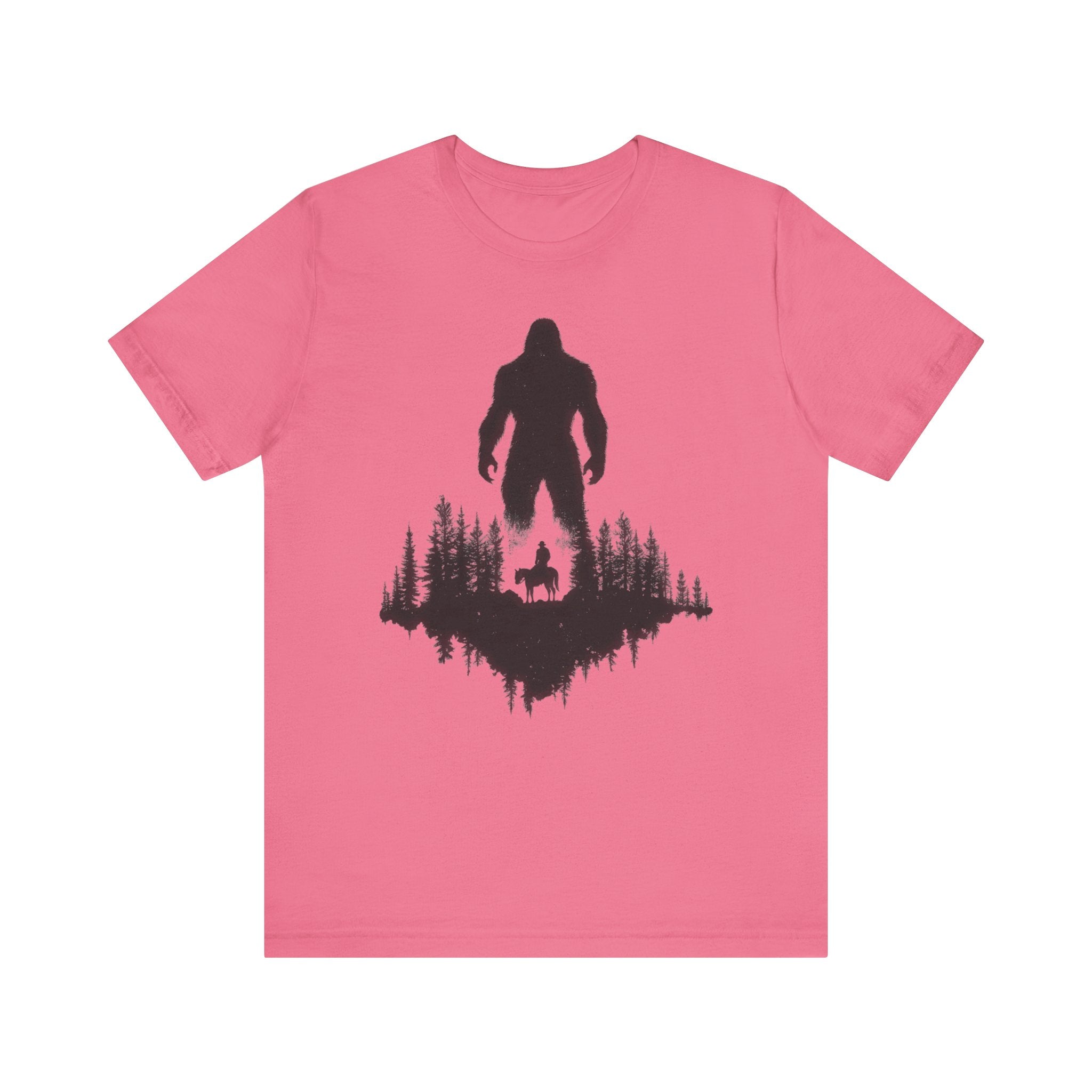 Bigfoot Silhouette Forest T-Shirt Mysterious Adventure Design