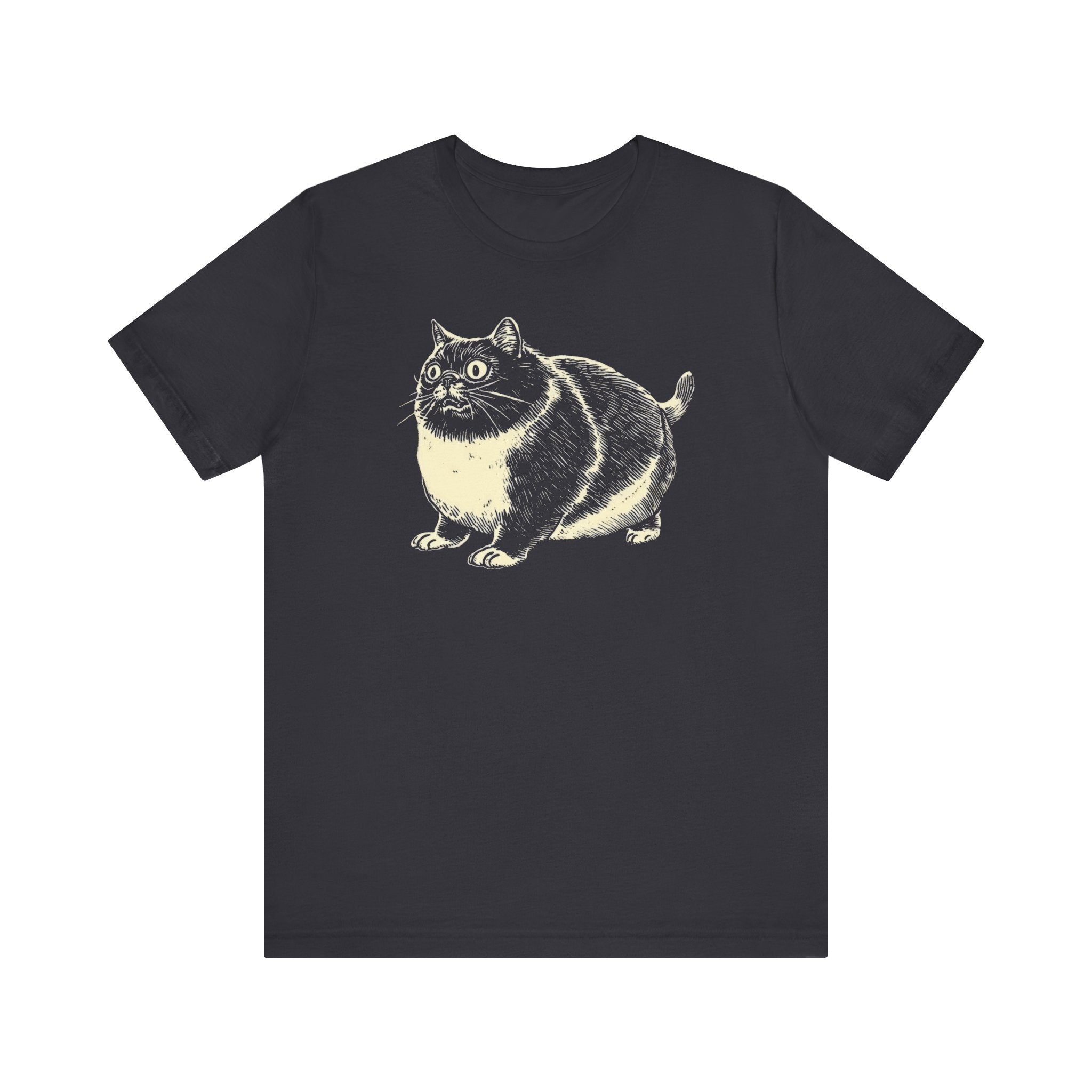 Plump Tuxedo Cat Graphic T-Shirt