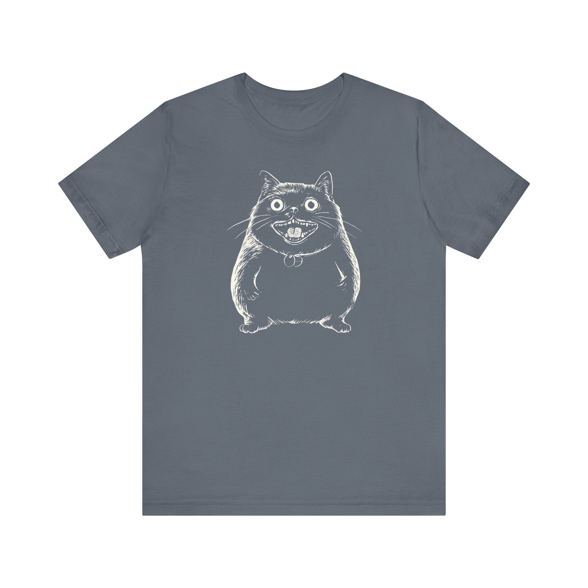 Smiling Chubby Cat T-Shirt – Funny and Quirky Cat Lover Tee