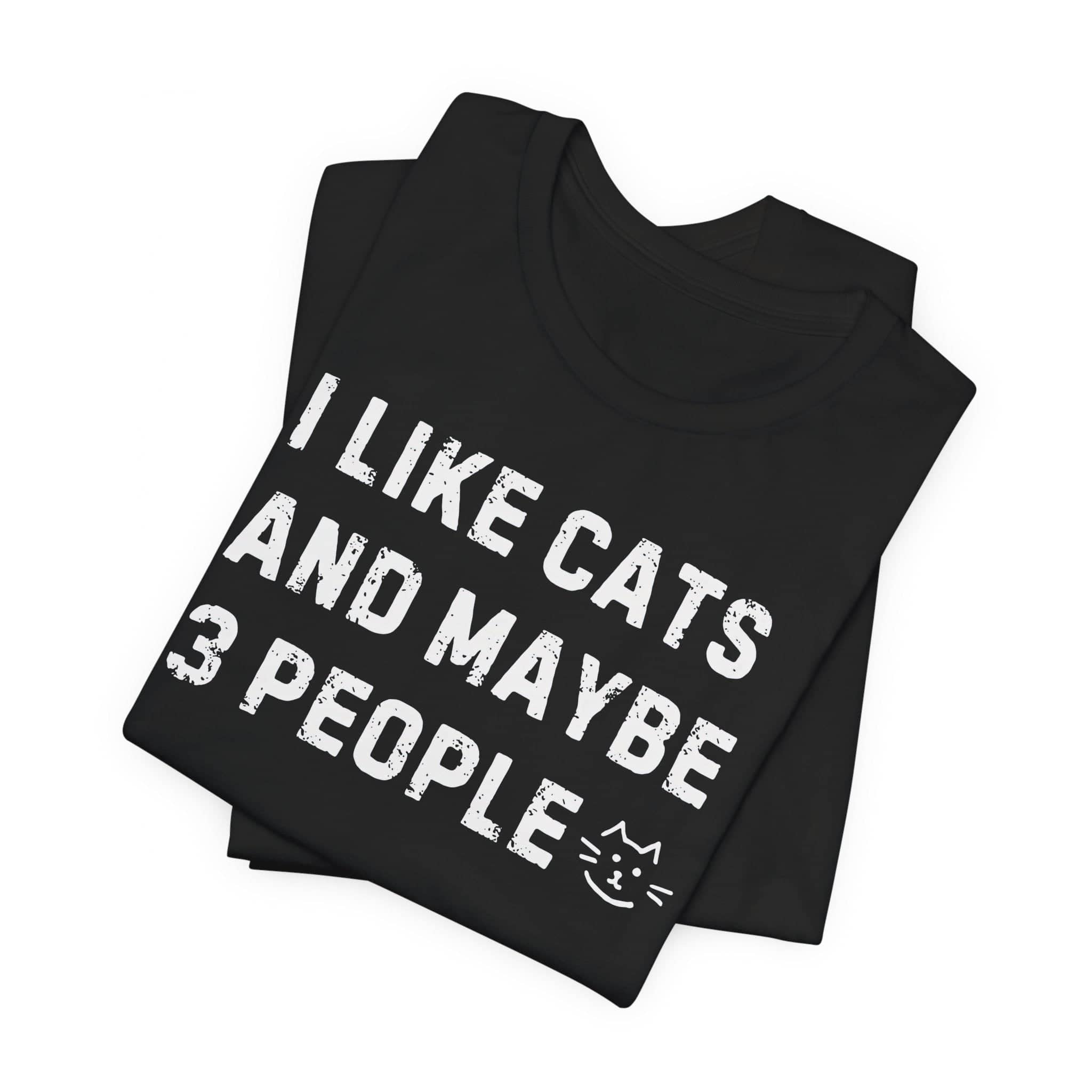 I Like Cats and Maybe 3 People Funny Tee