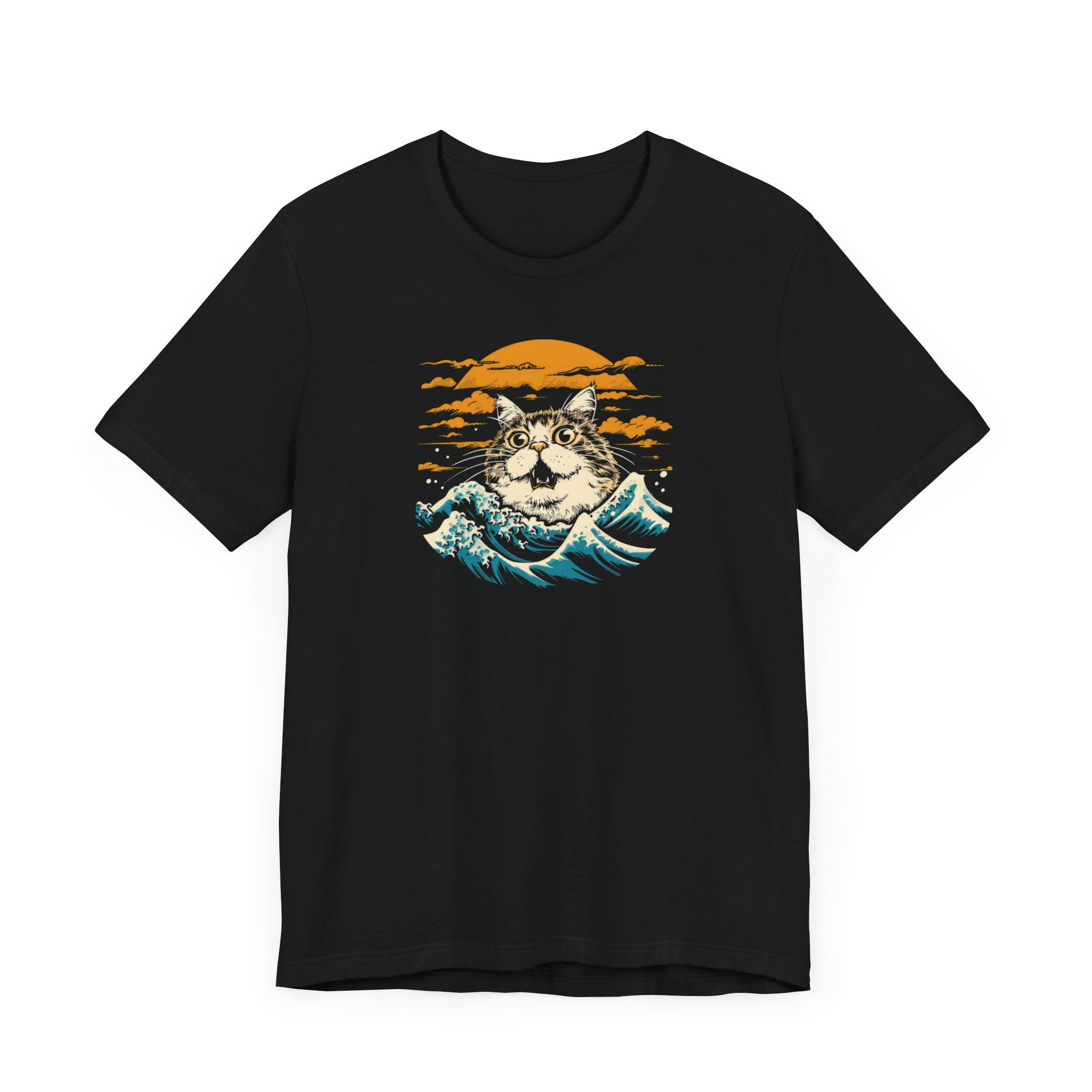 Cat in Sunset Waves T-Shirt